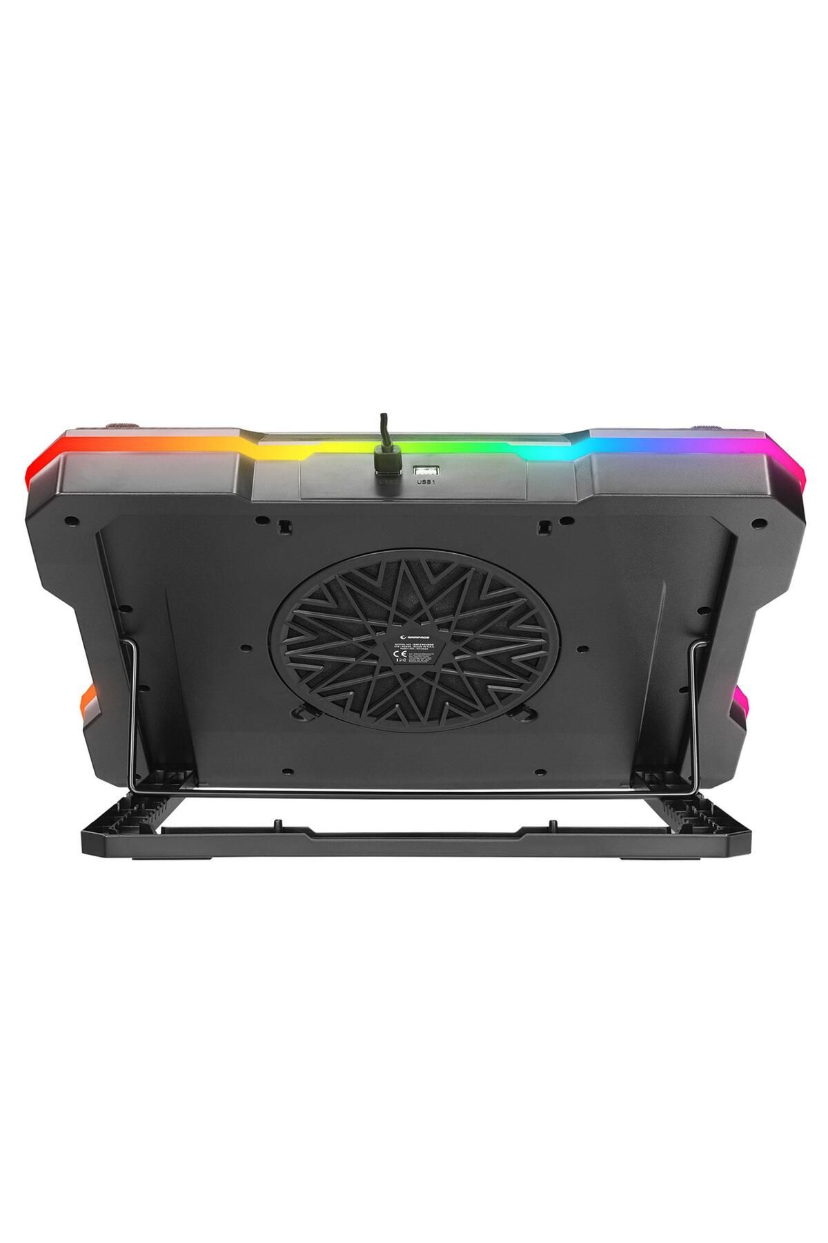 Rampage Cyclone S49 RGB Fanlı 14"-19'' LED Ekranlı Notebook Soğutucu