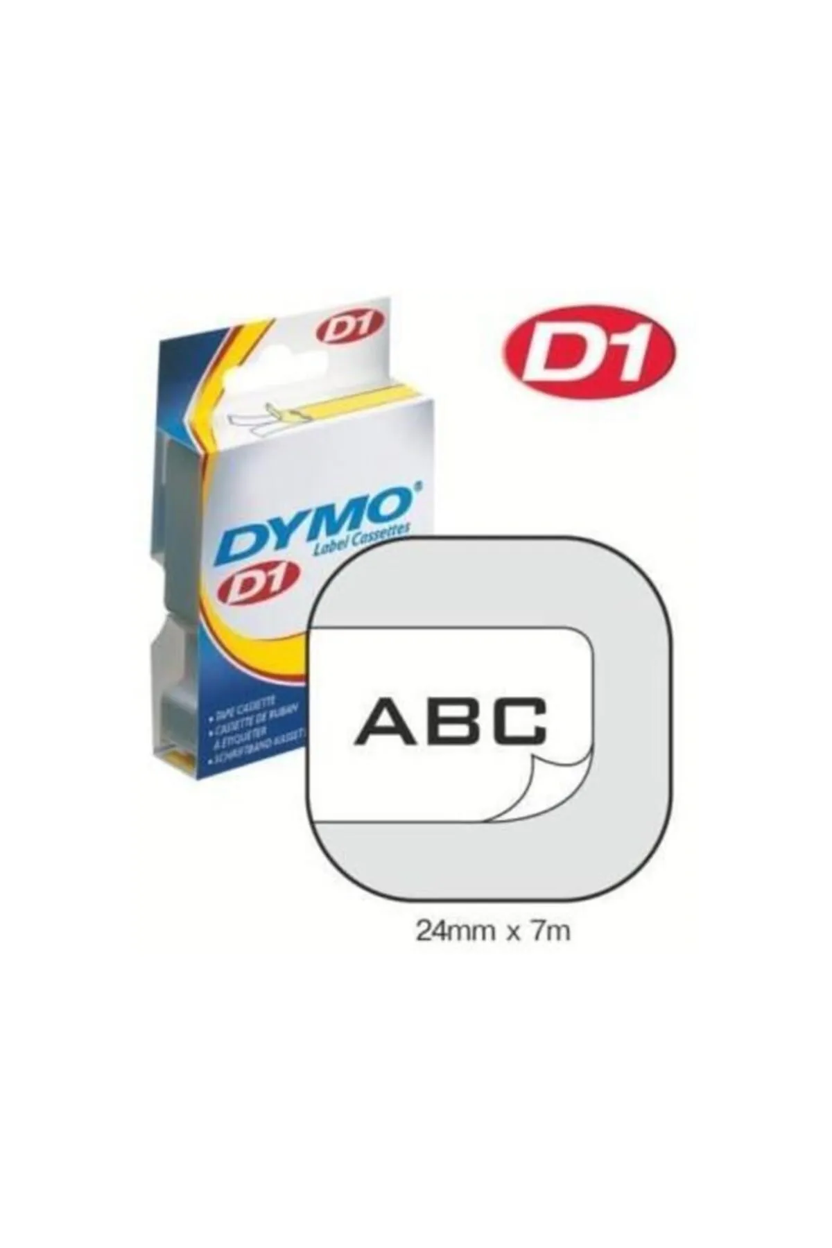 Dymo D1 Şerit 24x7 Mt Beyaz- Siyah 53713 S0720930