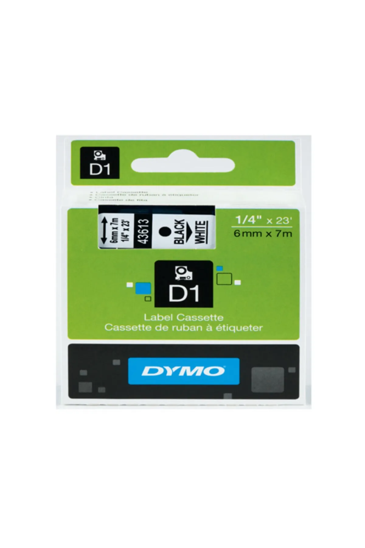 Dymo D1 Şerit 6x7 Mt Beyaz-siyah 43613 S0720780