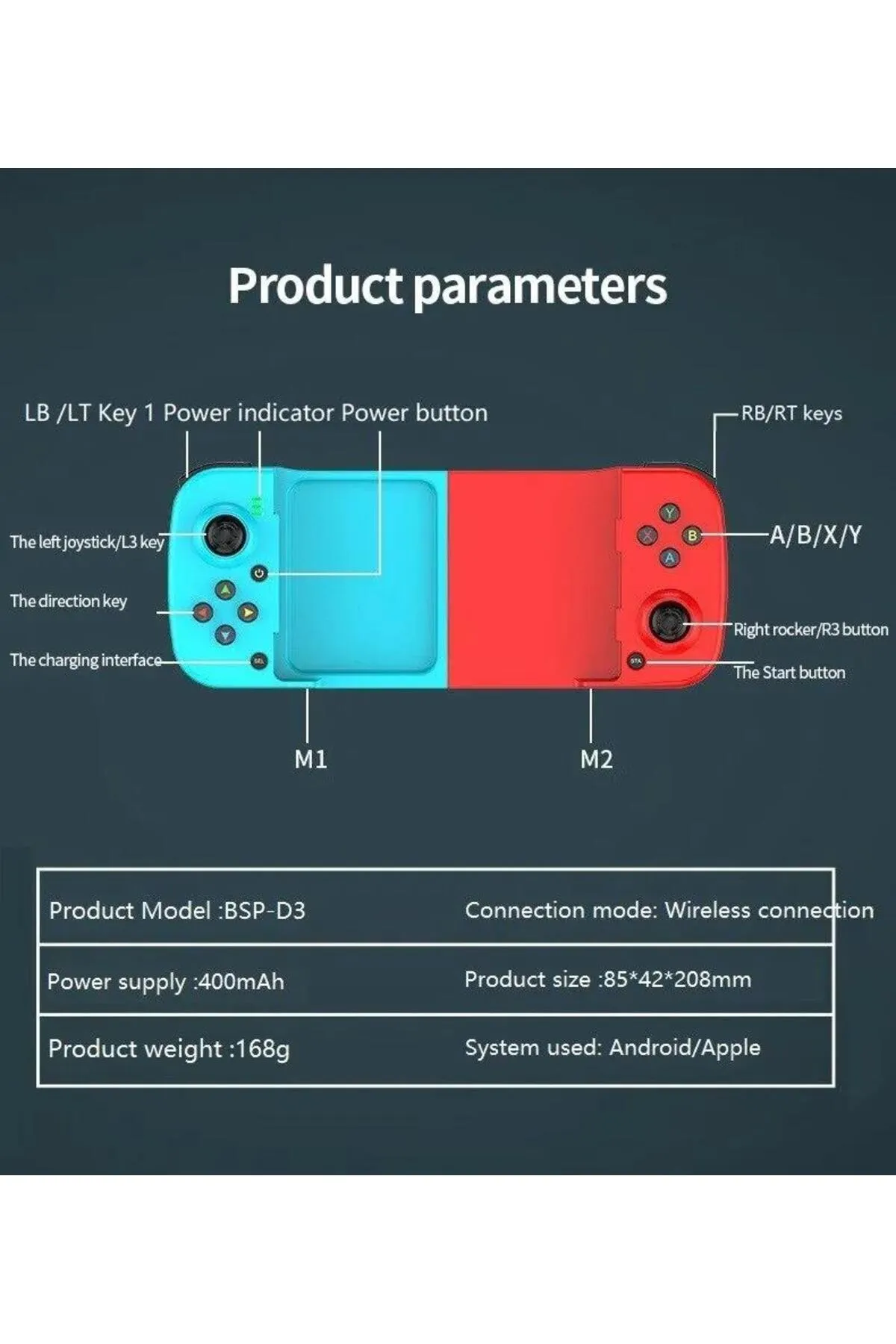 Schulzz D3 Apple IOS Android Uyumlu Joystick Gamepad