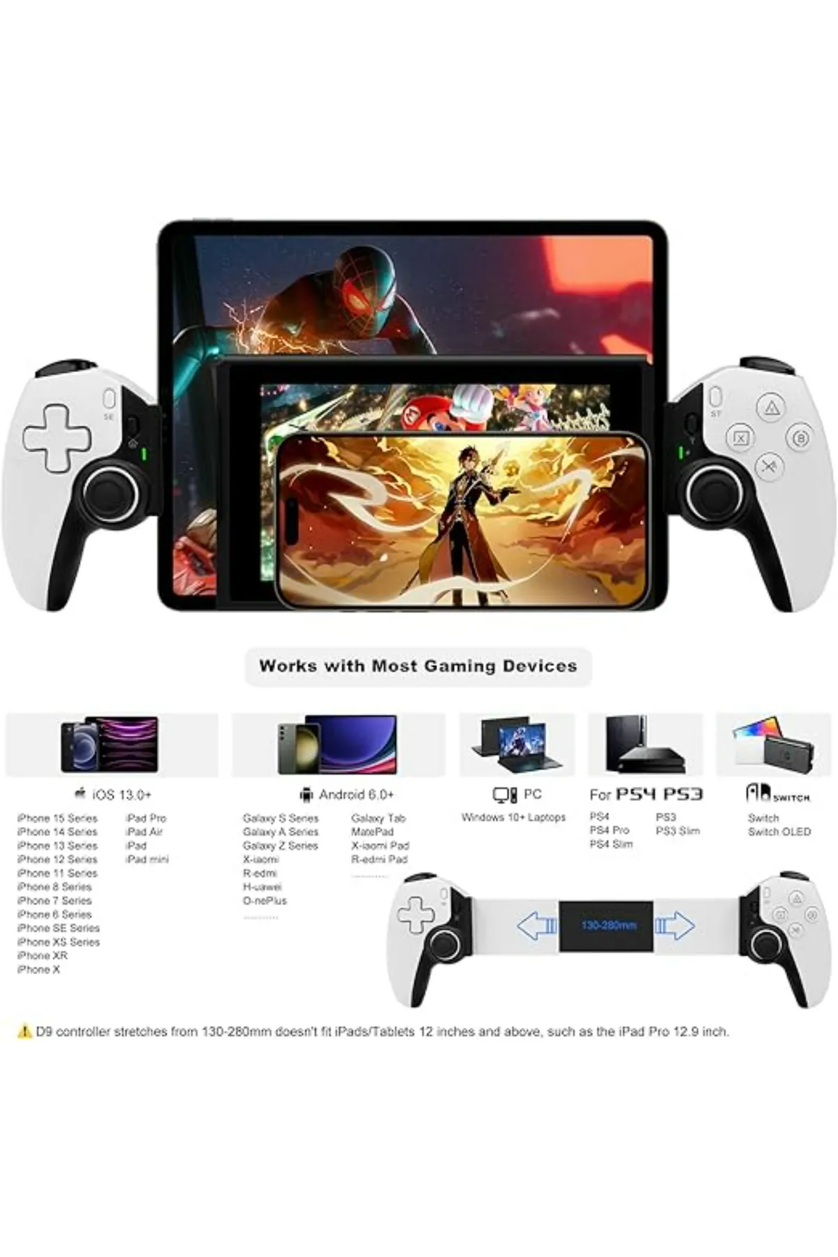 Ozmik D9 GamePad Oyun konsolu Controller for Switch iOS Android Controller Support Cloud Gaming Uyumlu