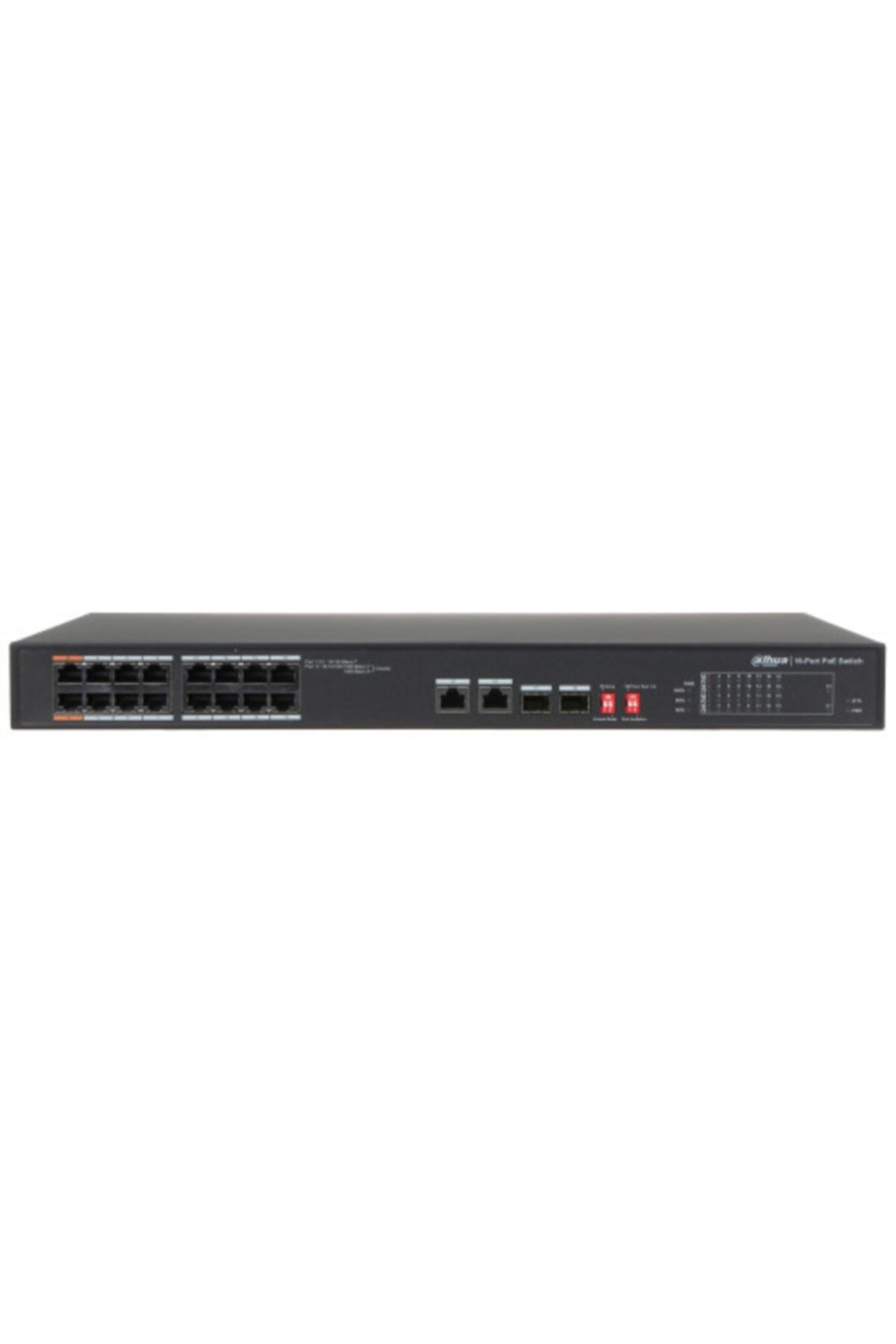 Genel Markalar Dahua 16port 135w Full Poe Pfs3218-16et-135 10/100 2x Uplınk-2x Sfp Yönetilemez Switch