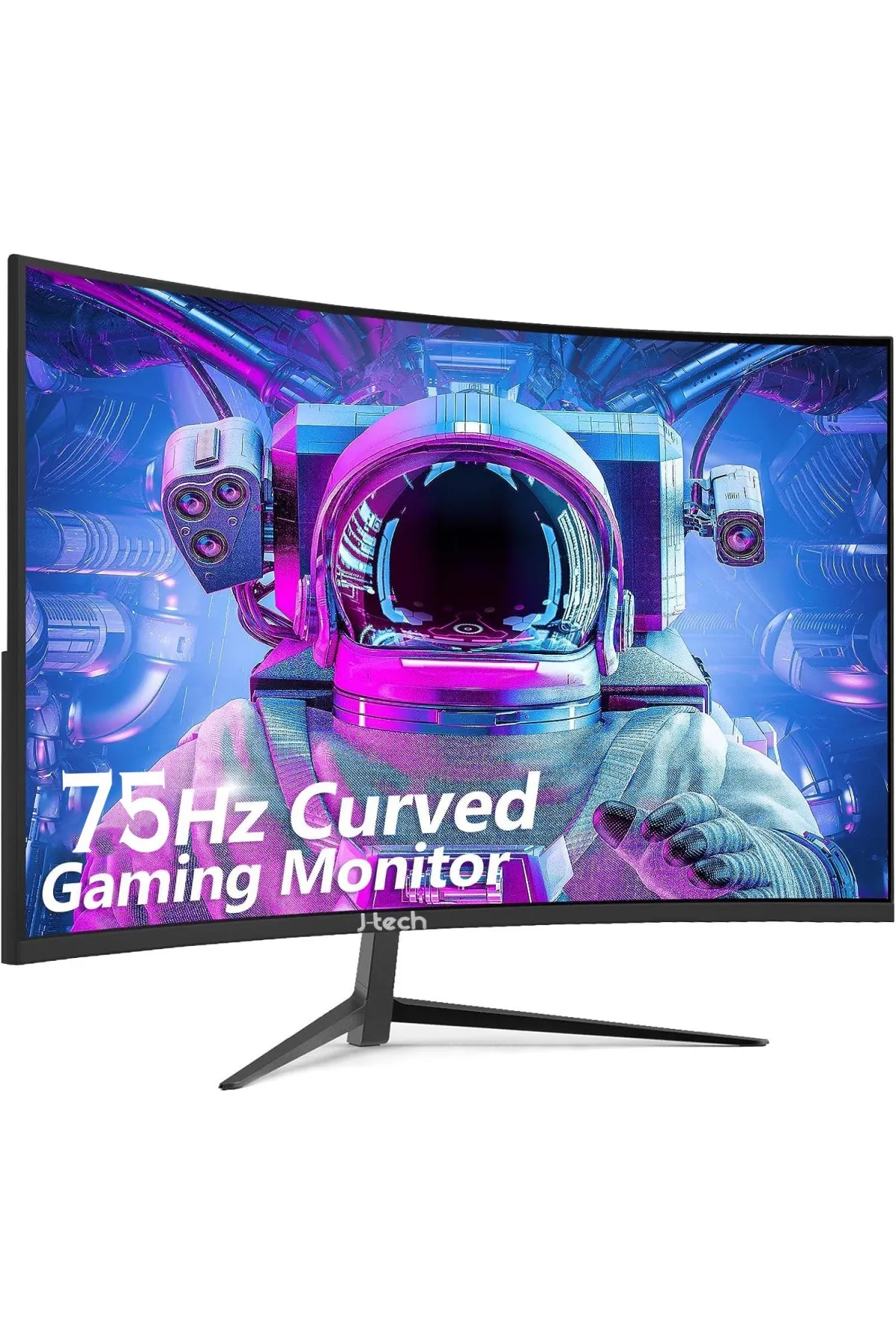 J-TECH Dark 24 Inch Curved 75hz 5ms Vga Hdmi 1920x1080 Fullhd Gamer Oyuncu Monitör