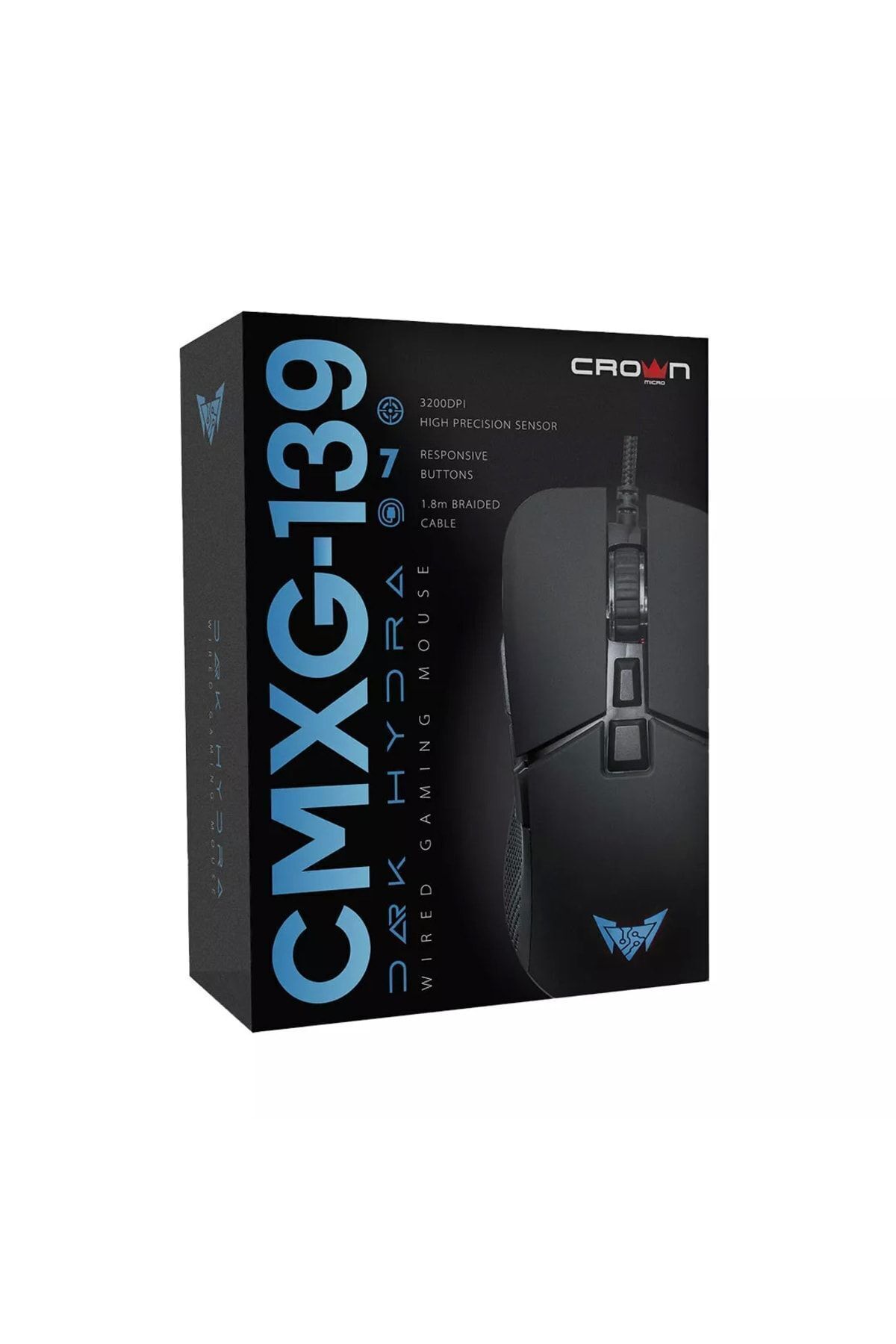 Crown Micro Dark Hydra – Tpr Kaplama Gaming Oyuncu Mouse