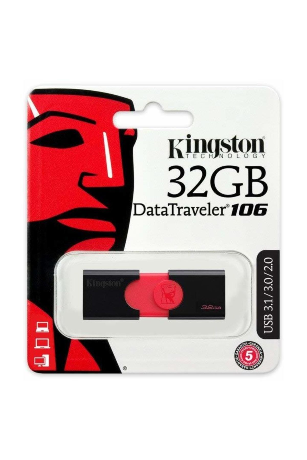 Kingston DataTraveler 106  DT106/32GB USB 3.0 Bellek