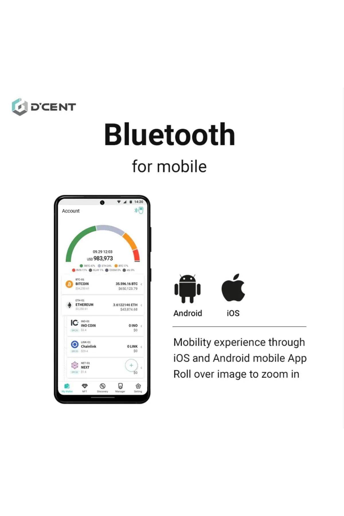 Iotrust D'cent Hardware Wallet Biyometrik Soğuk Cüzdan