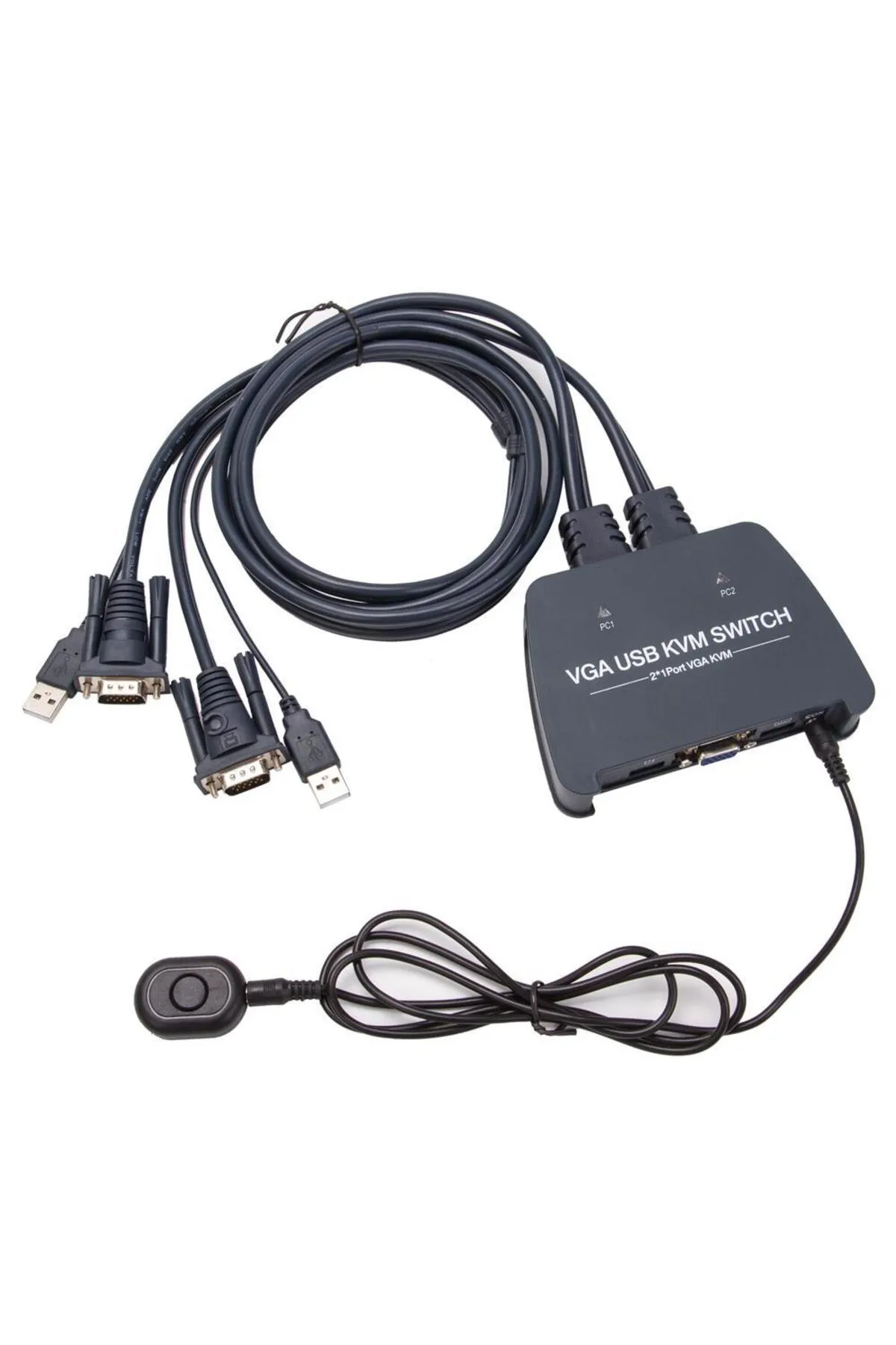 VCOM Dd211-2k 2 Port Vga 1080p@60hz Plastik Kasa Kvm Switch