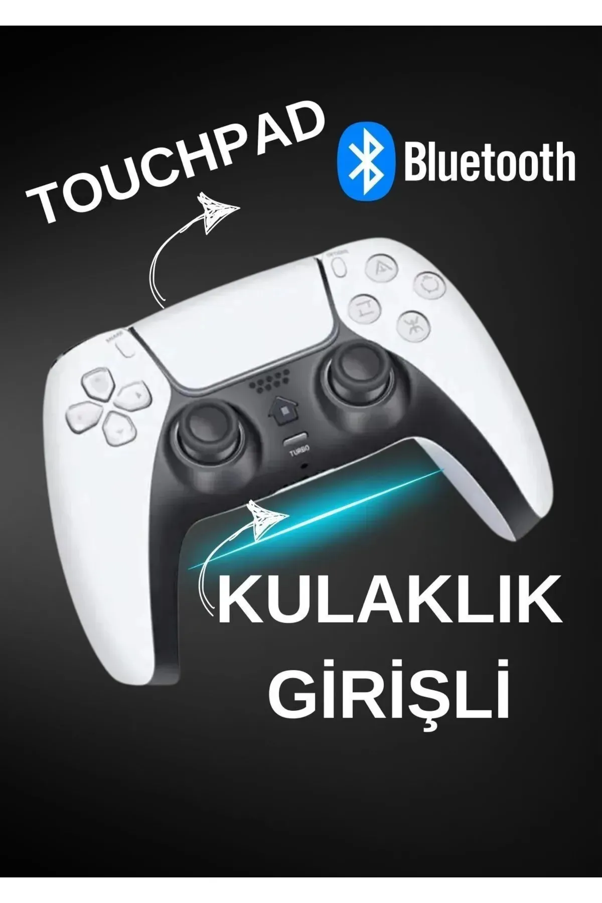 LaraThec Deluxe Oyuncu T28 Bluetooth Oyun Kolu Ps4 Ps5(PS4 Oyunları) Ve Pc Uyumlu Wireless Kablosuz Joystick