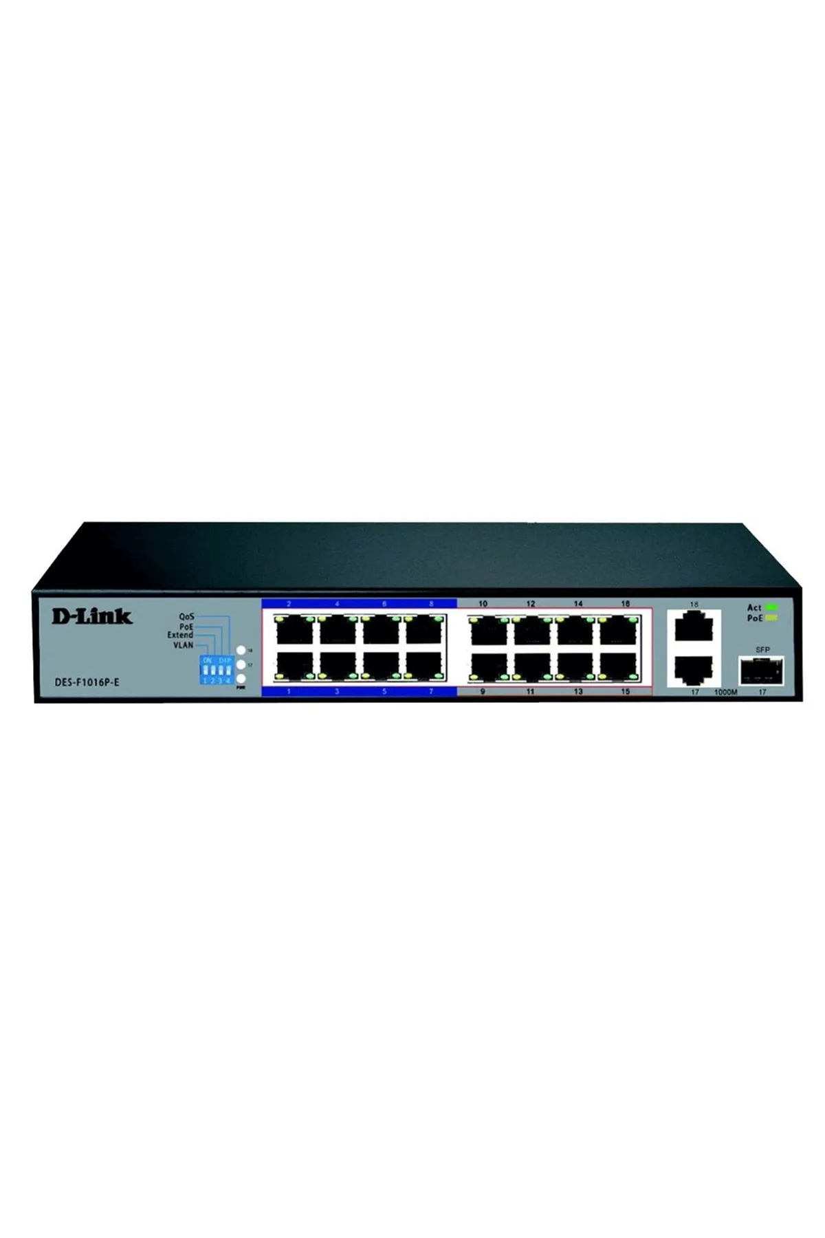 D-Link DES-F1016P-E  16-PORT 10/100 BASE-T SWITCH