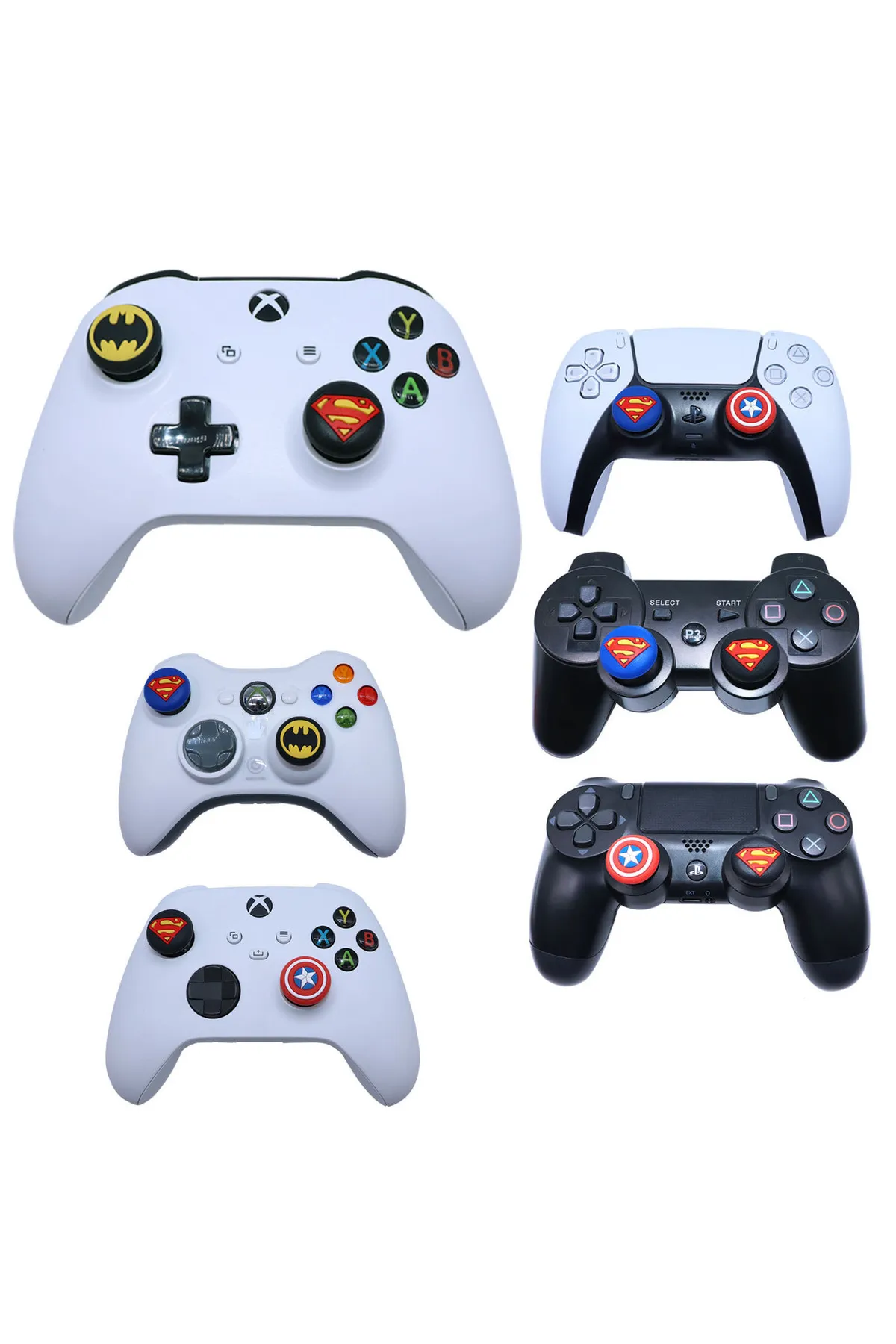 CAFELE Desenli Sony Ps5/ps4/ps3 Analog Koruyucu Silikon Pad-spider Man