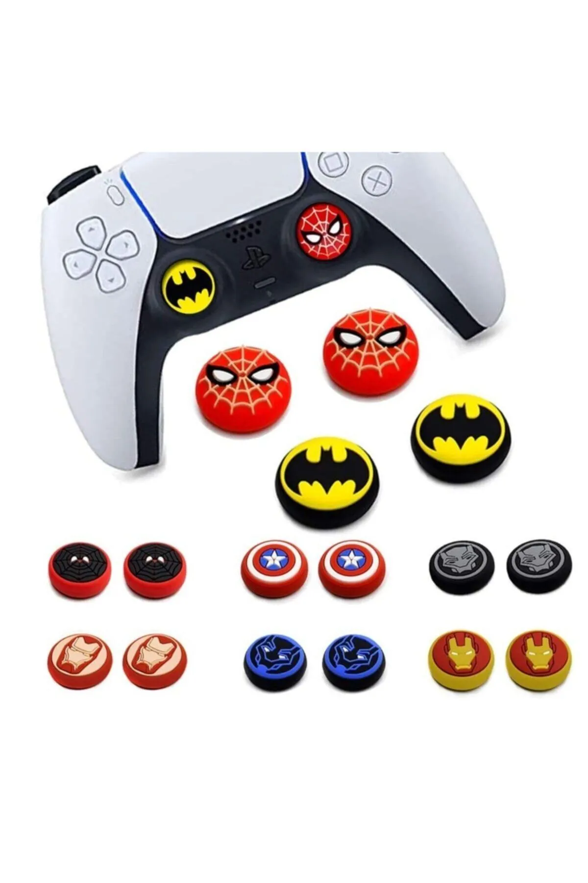 CAFELE Desenli Sony Ps5/ps4/ps3 Analog Koruyucu Silikon Pad-spider Man