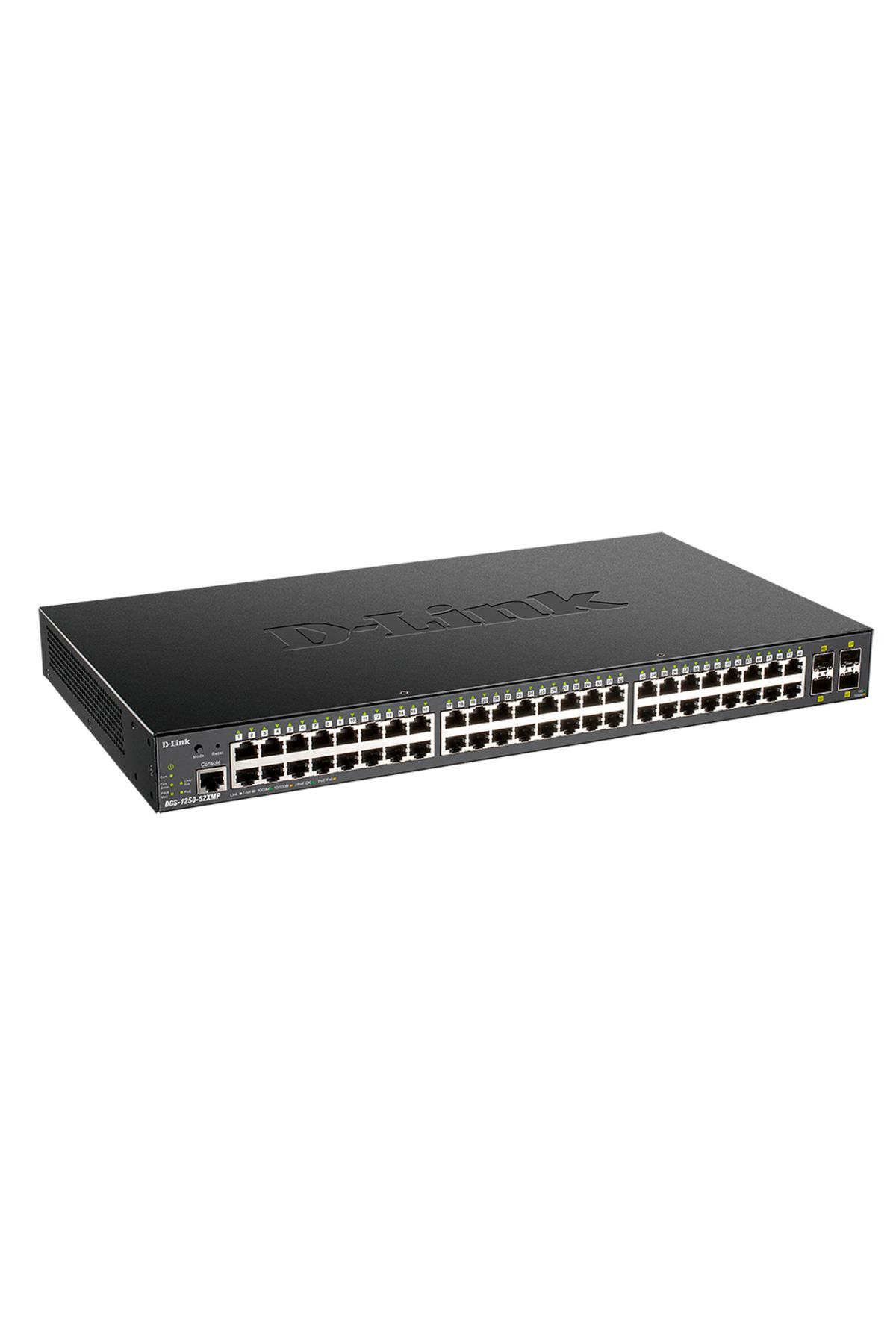 D-Link Dgs-1250-52xmp 48 Port 10/100/1000 Mbps Poe + 4 Port 10g Sfp+ L2 Yönetilen Switch