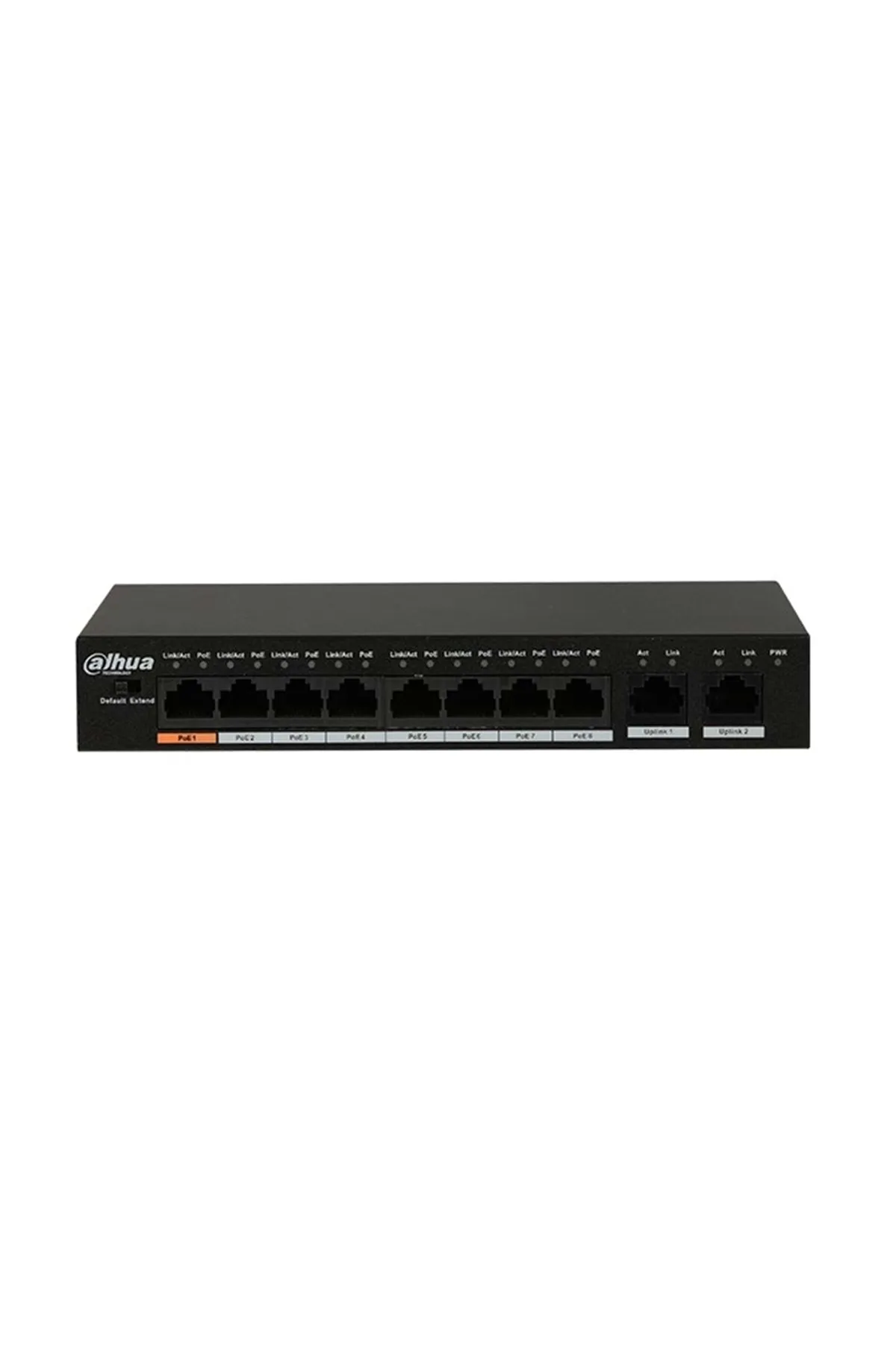 Dahua Dh-pfs3010-8et-65 8 Port 10/100 8fe Poe Port 65w 2fe Uplink Yönetilemez Switch