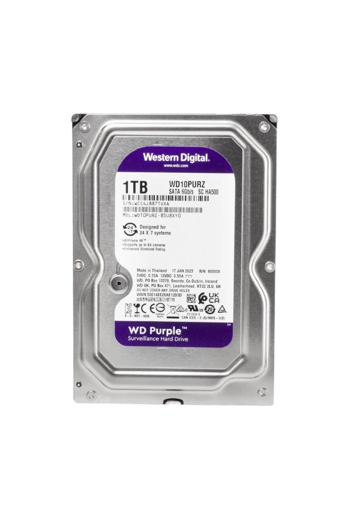 robotrend Digital Purple 10purz 1 Tb Sata 6gb/s 7/24 Güvenlik Harddisk