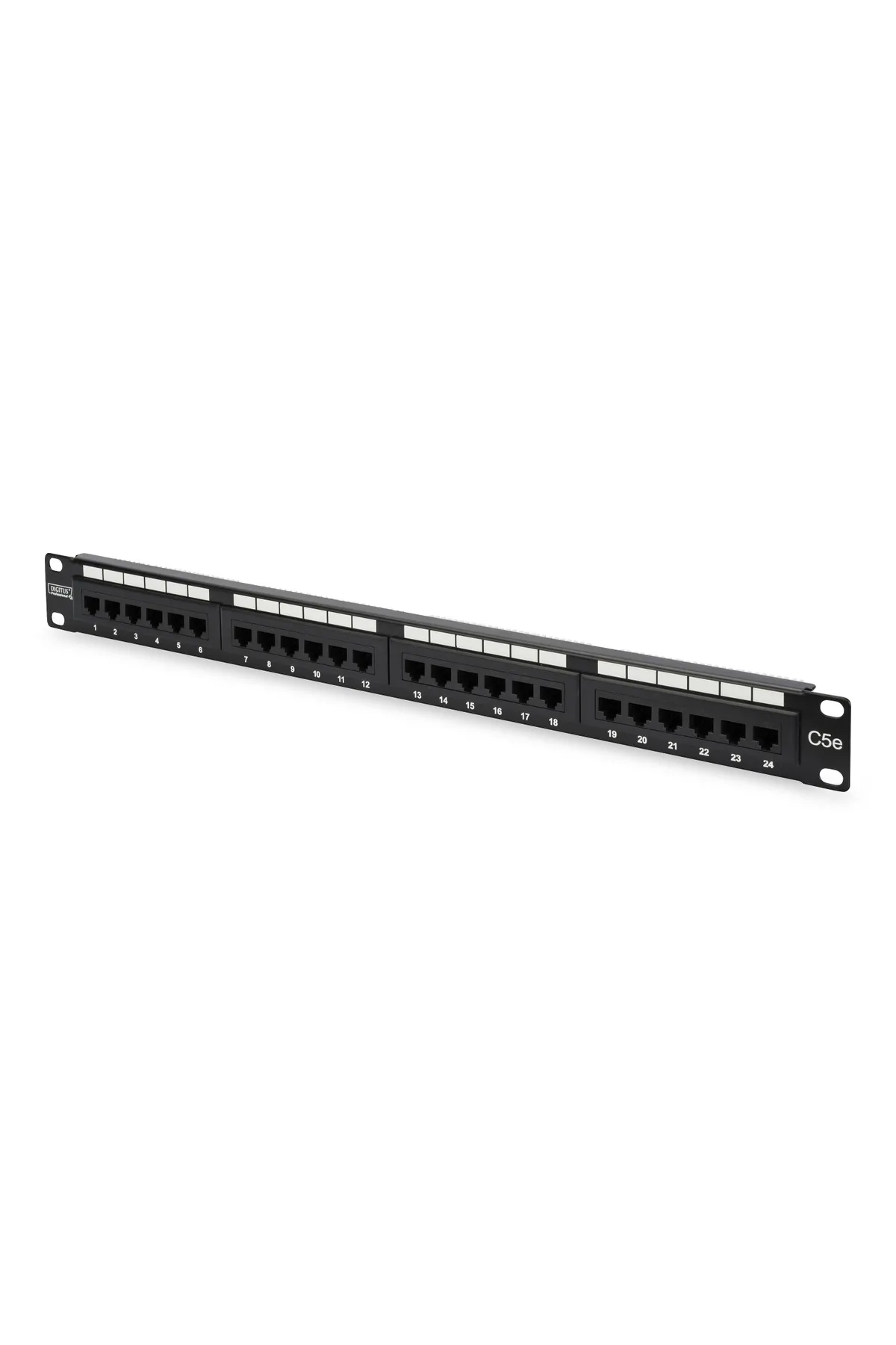 Genel Markalar Digitus 19 Inch 24 Port Cat-5e Utp Patch Panel, 50 Μ (MİKRON), Altın Kontak, Zırhsız