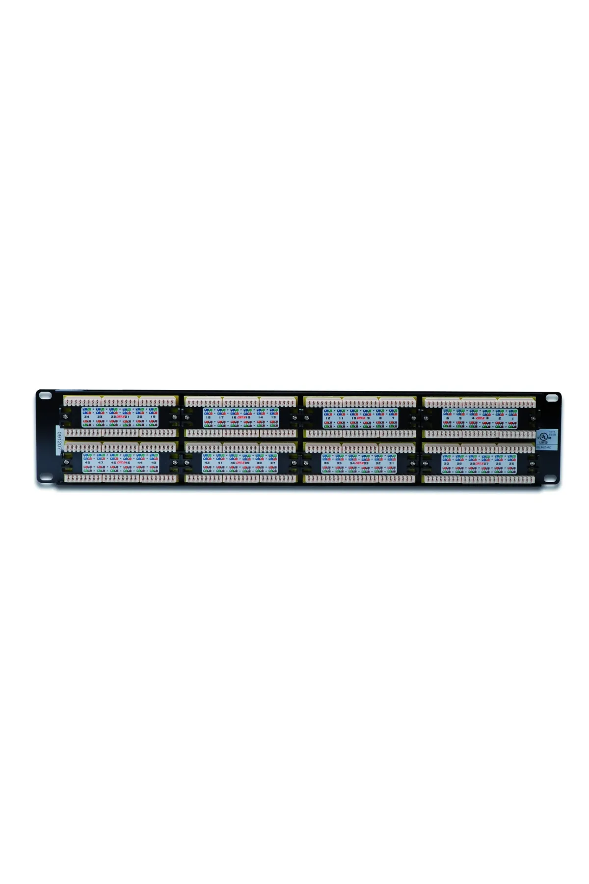 Genel Markalar Digitus 19 Inch Cat 6 Utp Patch Panel, Zırhsız, 48 Port Rj45, 8p8c, Lsa, 2u Siyah Renk Ral 9005