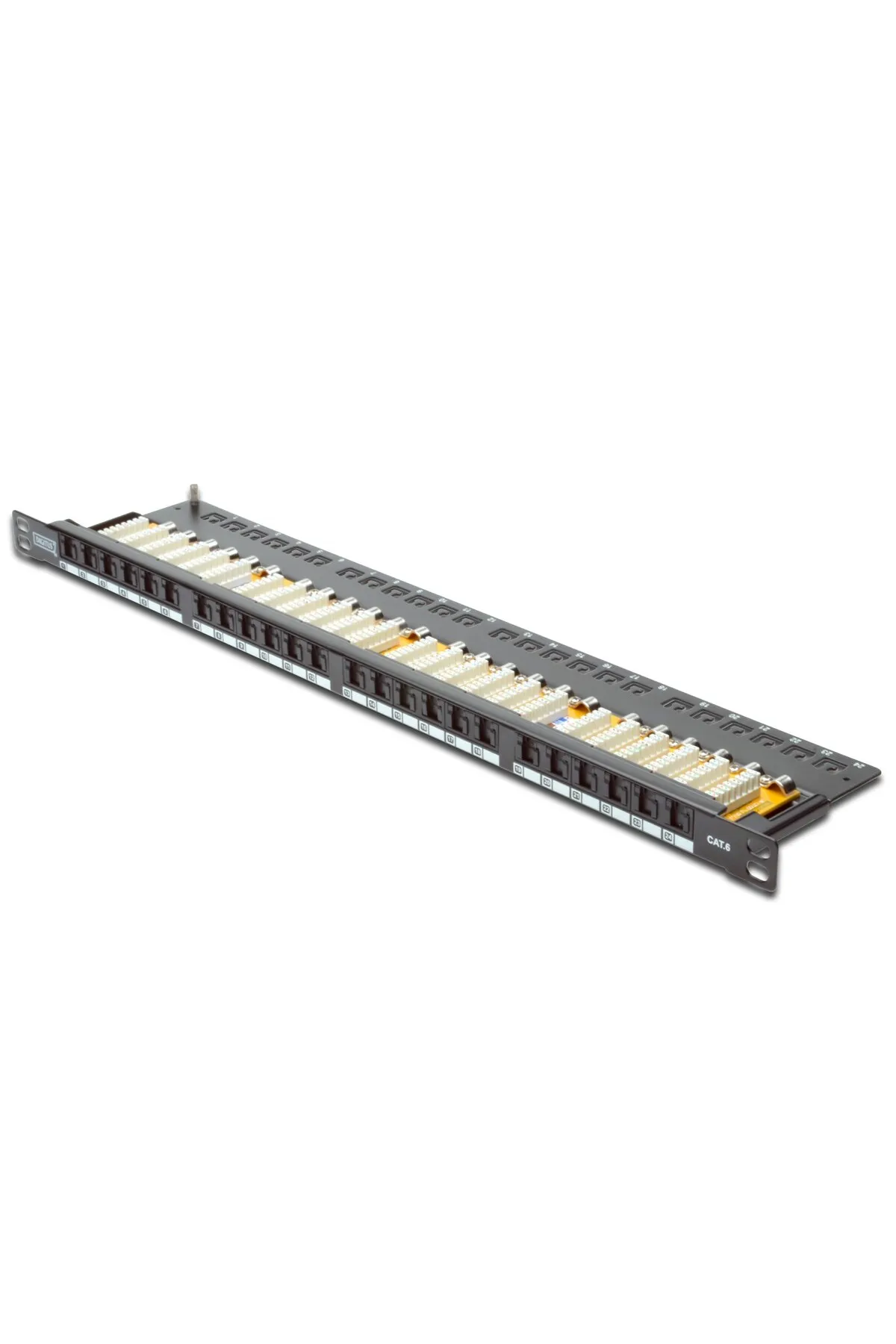 Assmann Digitus 19&quot; 24 Port Cat-6 Utp Patch Panel, 8p8c, Lsa, 0,5u Boyut, Tozdan Korumak Için Kapaklı,