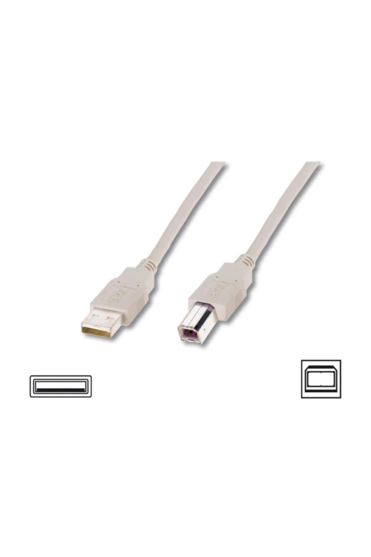 Assmann Digitus Ak-300105-018-e 1.8 Mt Usb 2.0 To Usb Tip B Erkek-erkek Awg28 Usb 2.0 Bej Yazıcı Kablosu