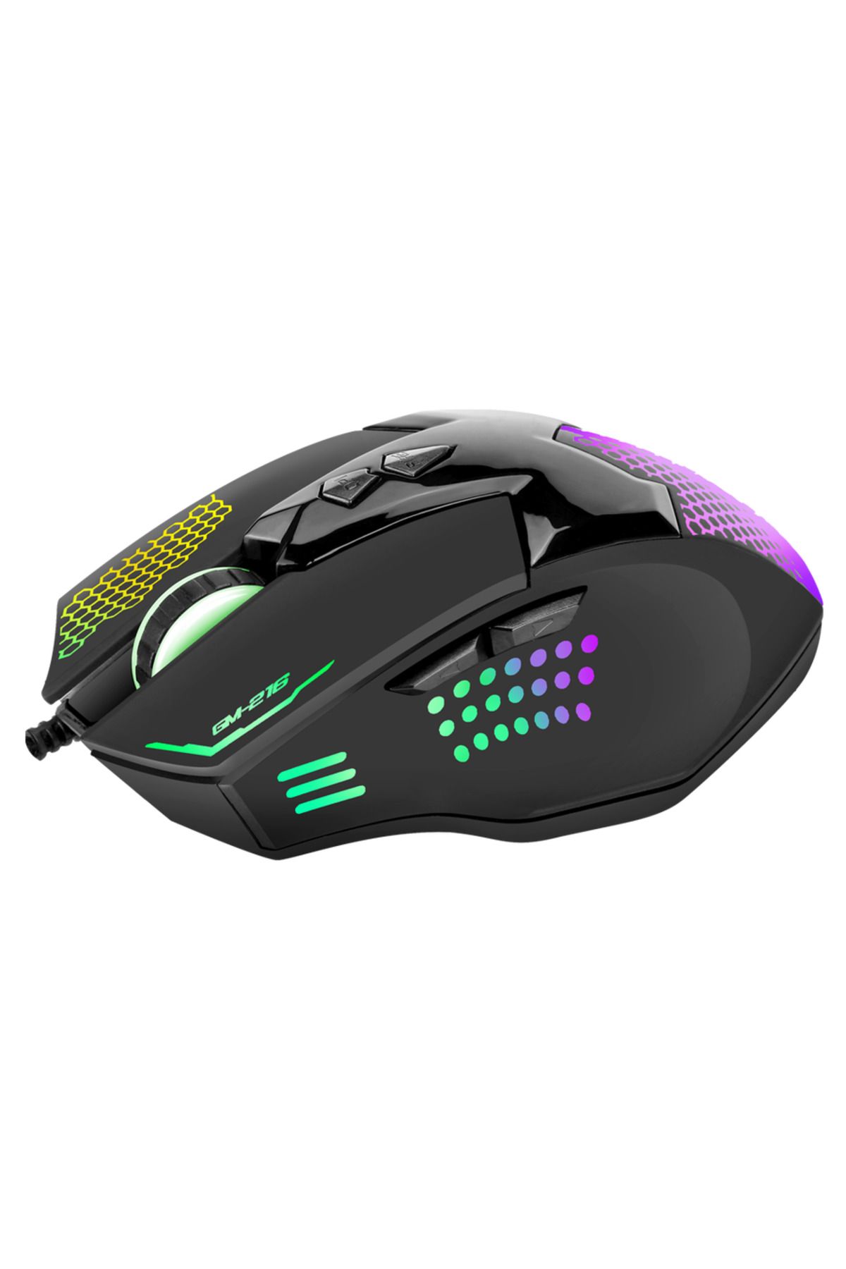 Canpay Dinamik Oyun Deneyimi için 6 Farklı DPI Ayarıyla RGB Işıklı ve Hassas Kontrollü 7 Tuşlu Gaming Mouse