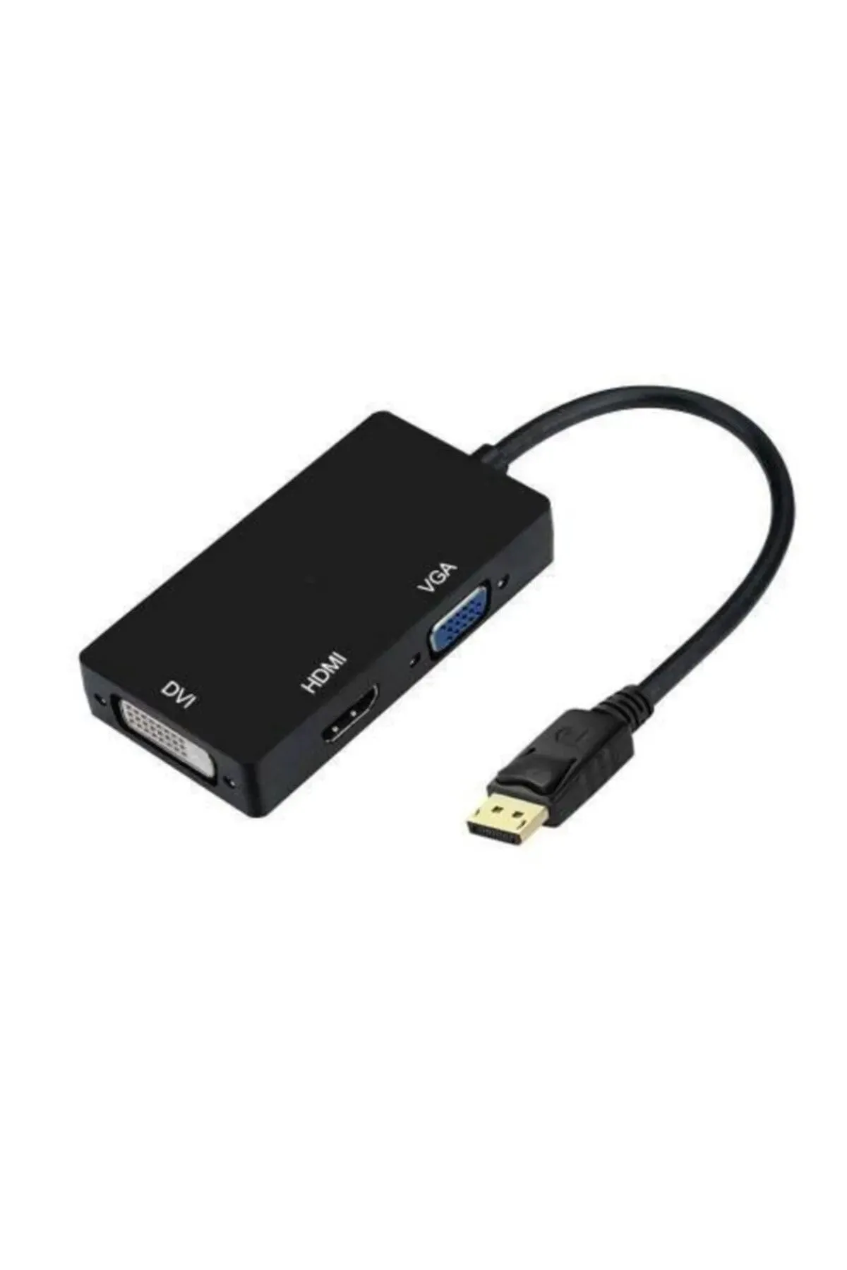 CONOCER Displayport To Vga-hdmı-dvı Dönüştürücü Adaptör Yüksek Kalite Siyah