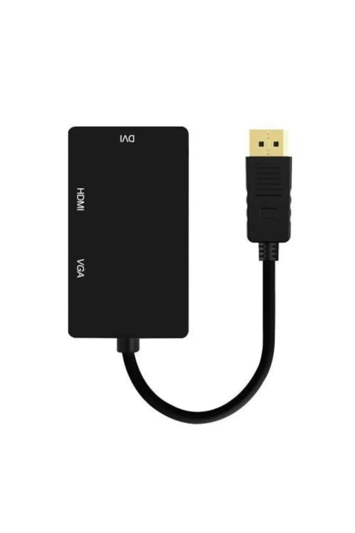 CONOCER Displayport To Vga-hdmı-dvı Dönüştürücü Adaptör Yüksek Kalite Siyah