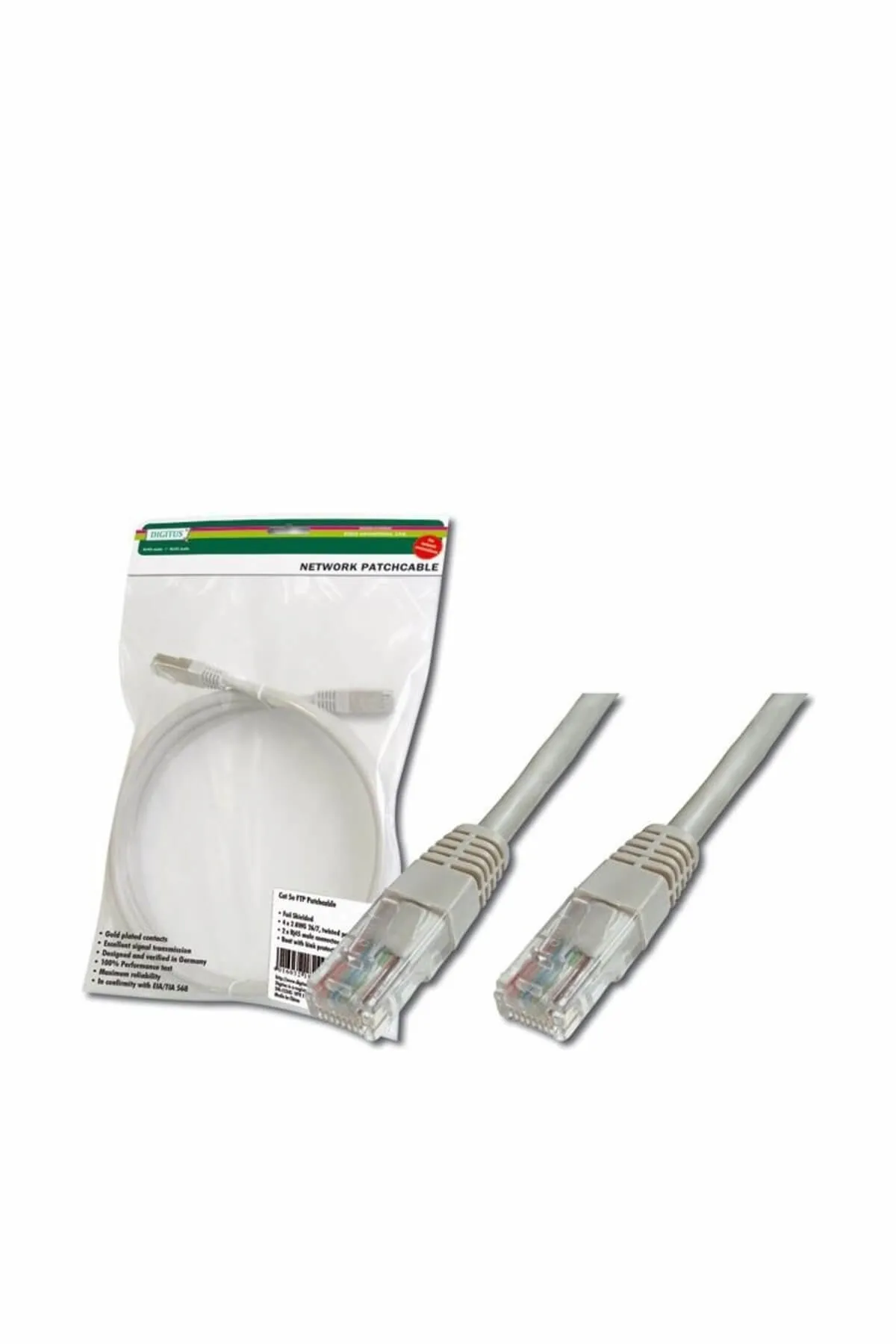 Digitus DK-1511-100 10 Metre CAT5 UTP Patch Cord Grı Rj-45