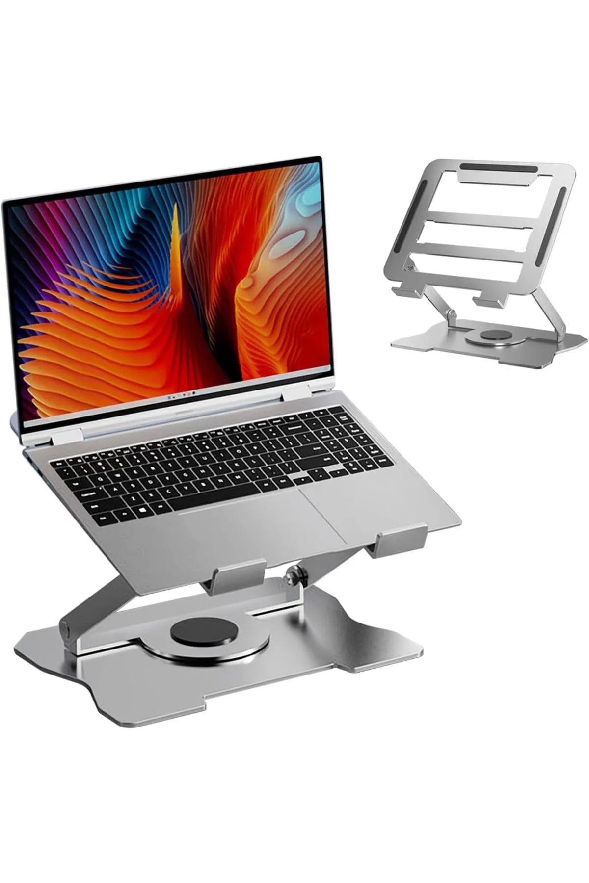 Deppo Trend Dönebilen Yüksek Kalite Katlanabilir Yükseklik Ayarlı Metal Masa Üstü Tablet Macbook Laptop Standı