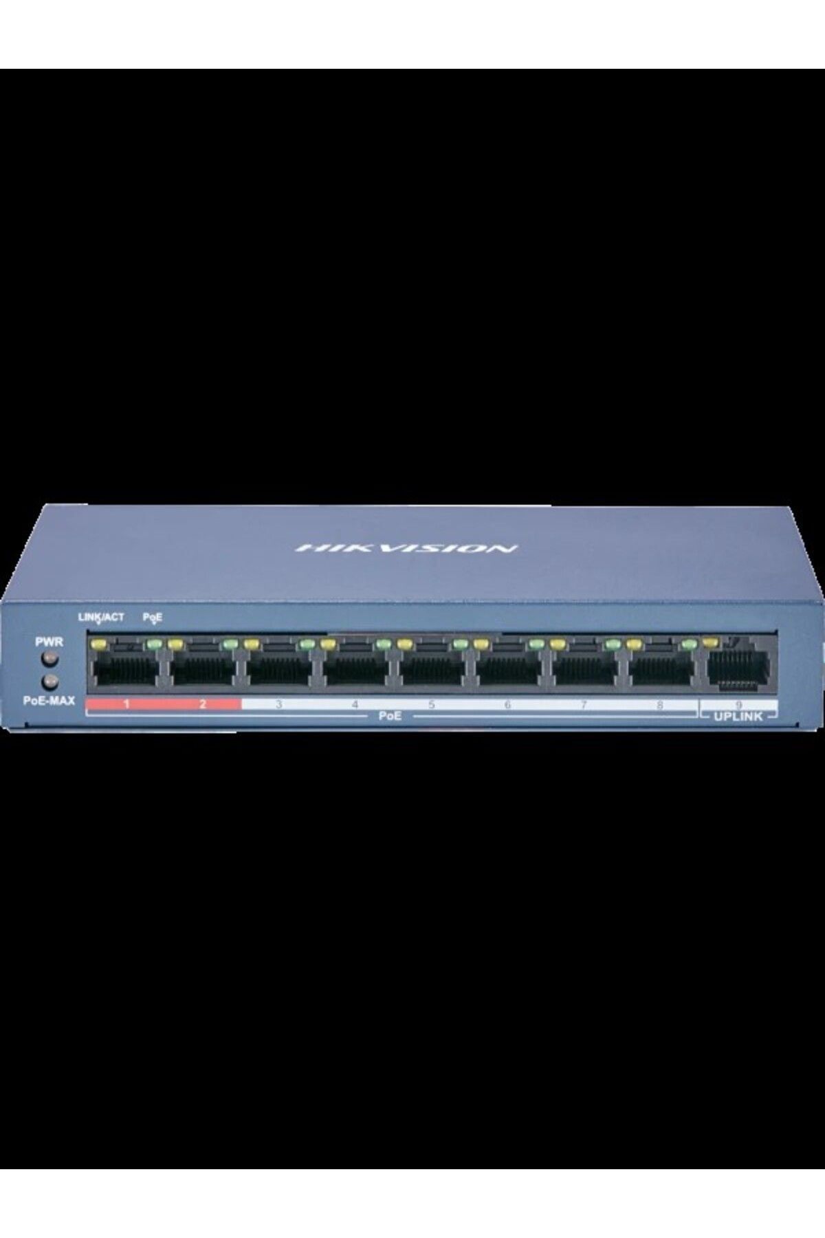 hikvison DS-3E0109P-E/M(B) 8 x 10/100 POE + 1 x 10/100 Port Uplink SWITCH