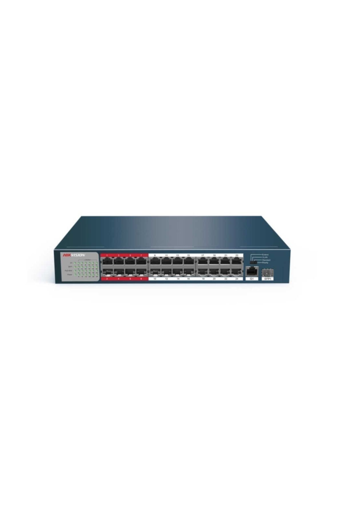 Hikvision Ds-3e0326p-e/m 24 Port 10/100 225w Poe+ 1x Uplınk + 1xsfp Rack Mount Swıtch