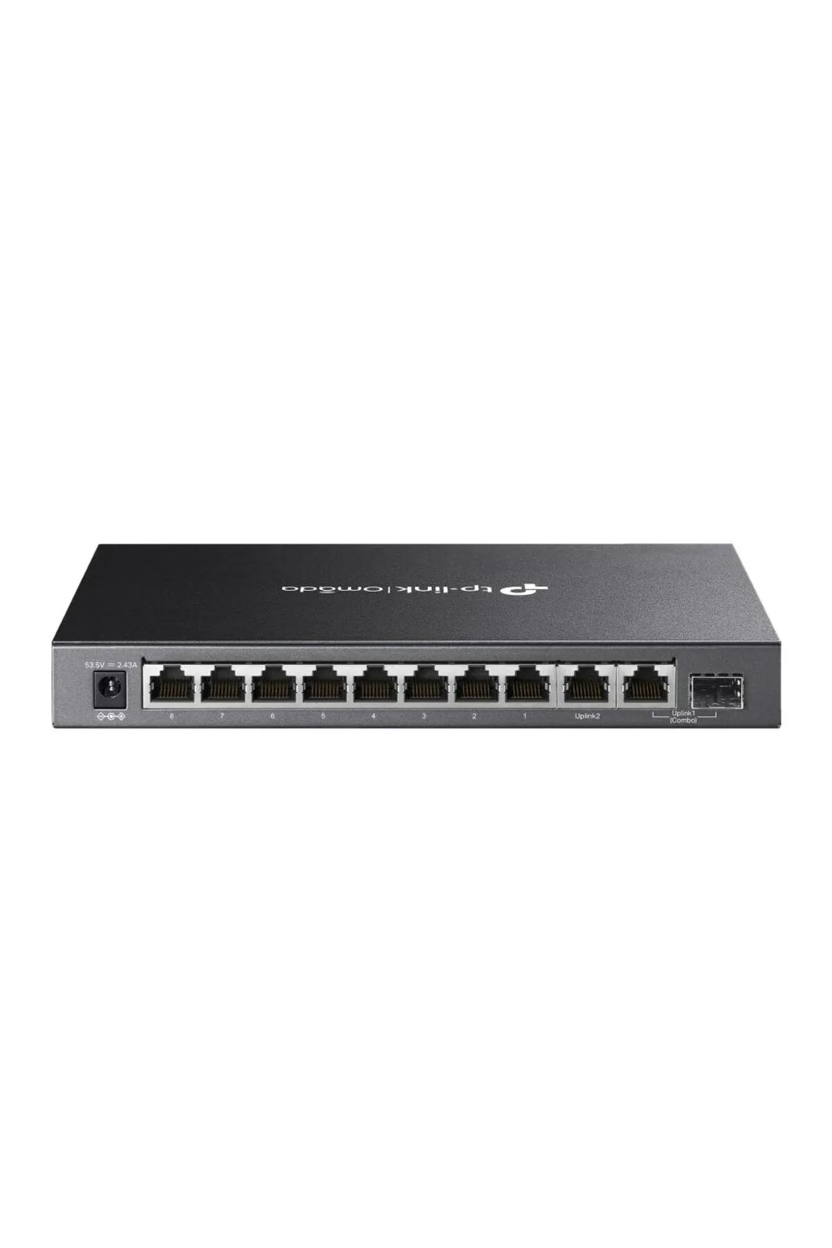 TP-Link DS110GMP 8 Port 10-100-1000 Poe+ Switch 1 Port SFP + 1 Port Uplink Çelik Kasa Rack Mount