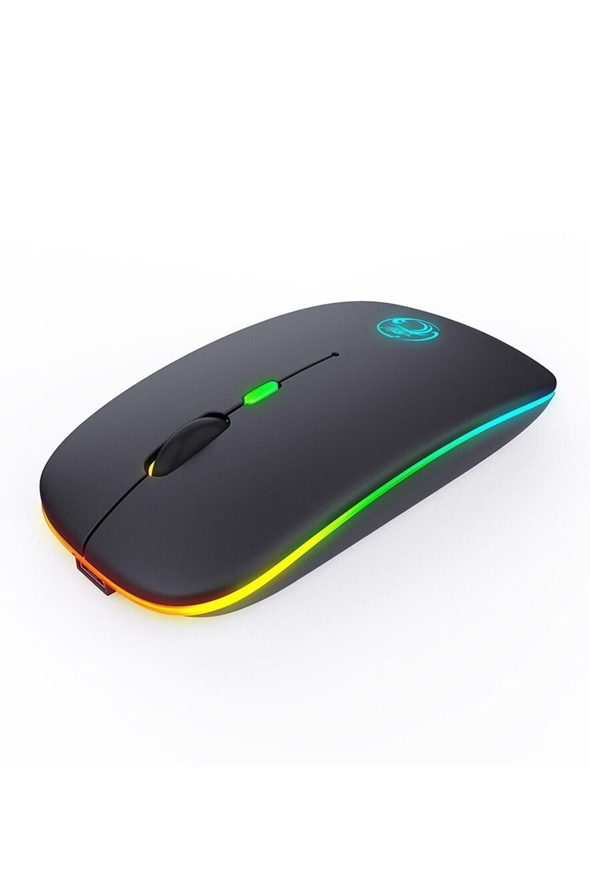 Genel Markalar E-1300 Kablosuz Wireless Şarjlı Rgb Led Işıklı Gaming Mouse 1600 Dpi Sessiz