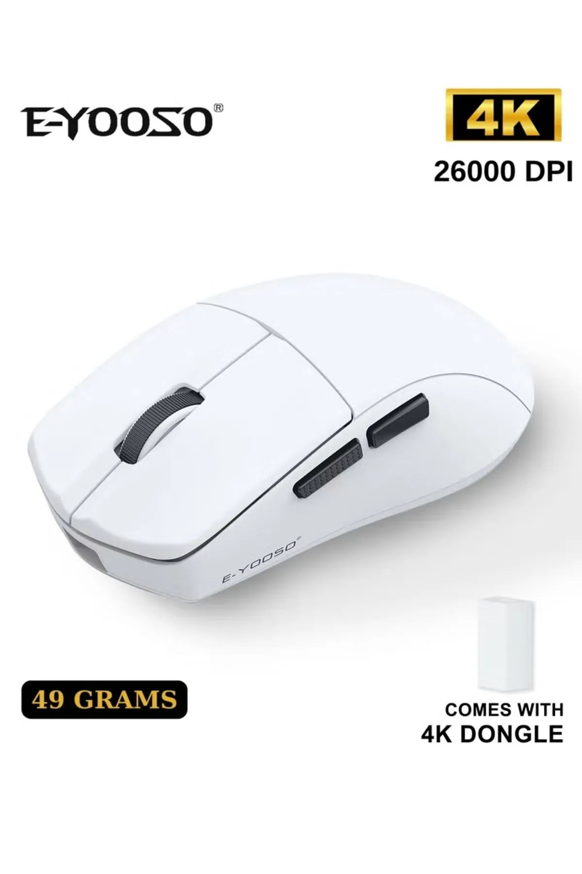 ULUGAMES E-YOOSO X-44 Pro Lıghtweıght 4000 Hertz 26000 Dpı Kablosuz Oyuncu Mouse (GRIP TAPE )