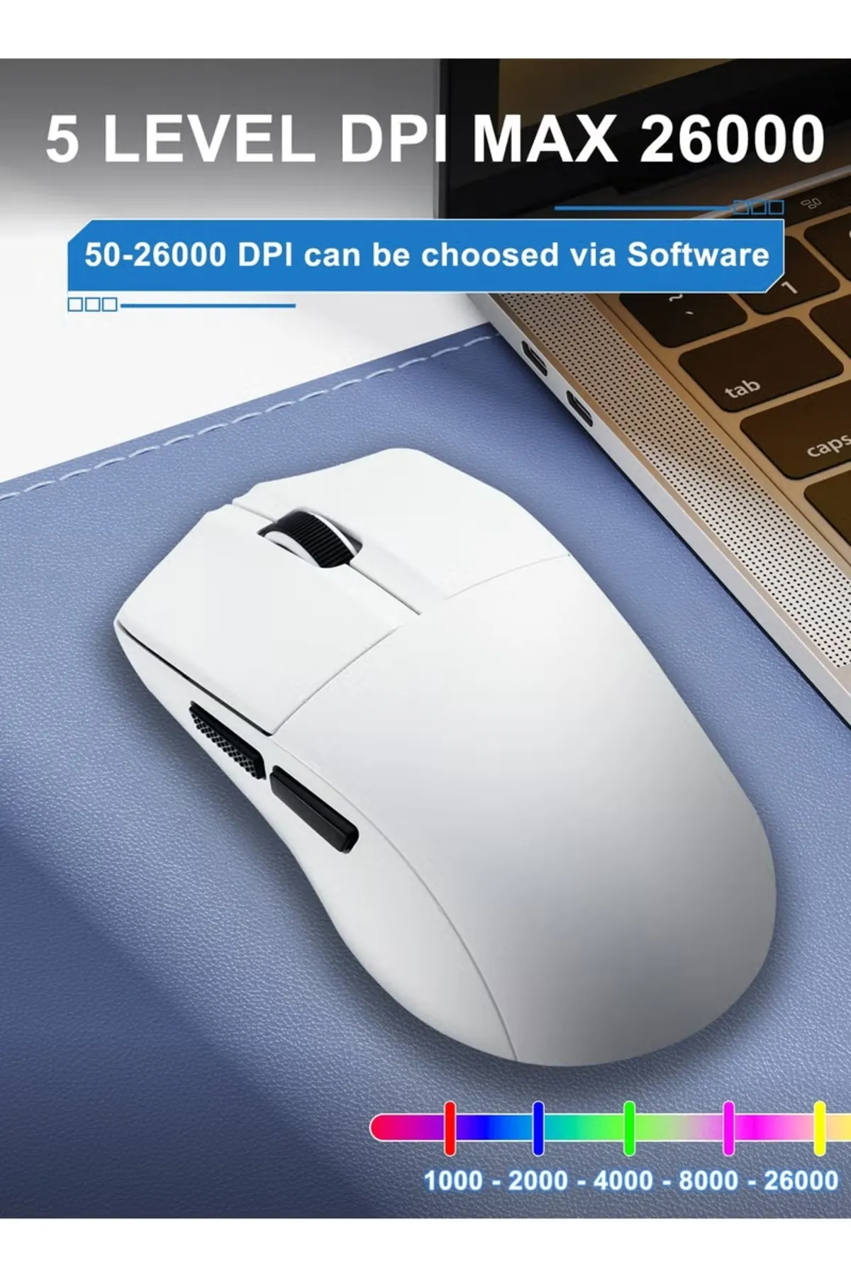 ULUGAMES E-YOOSO X-44 Pro Lıghtweıght 4000 Hertz 26000 Dpı Kablosuz Oyuncu Mouse (GRIP TAPE )