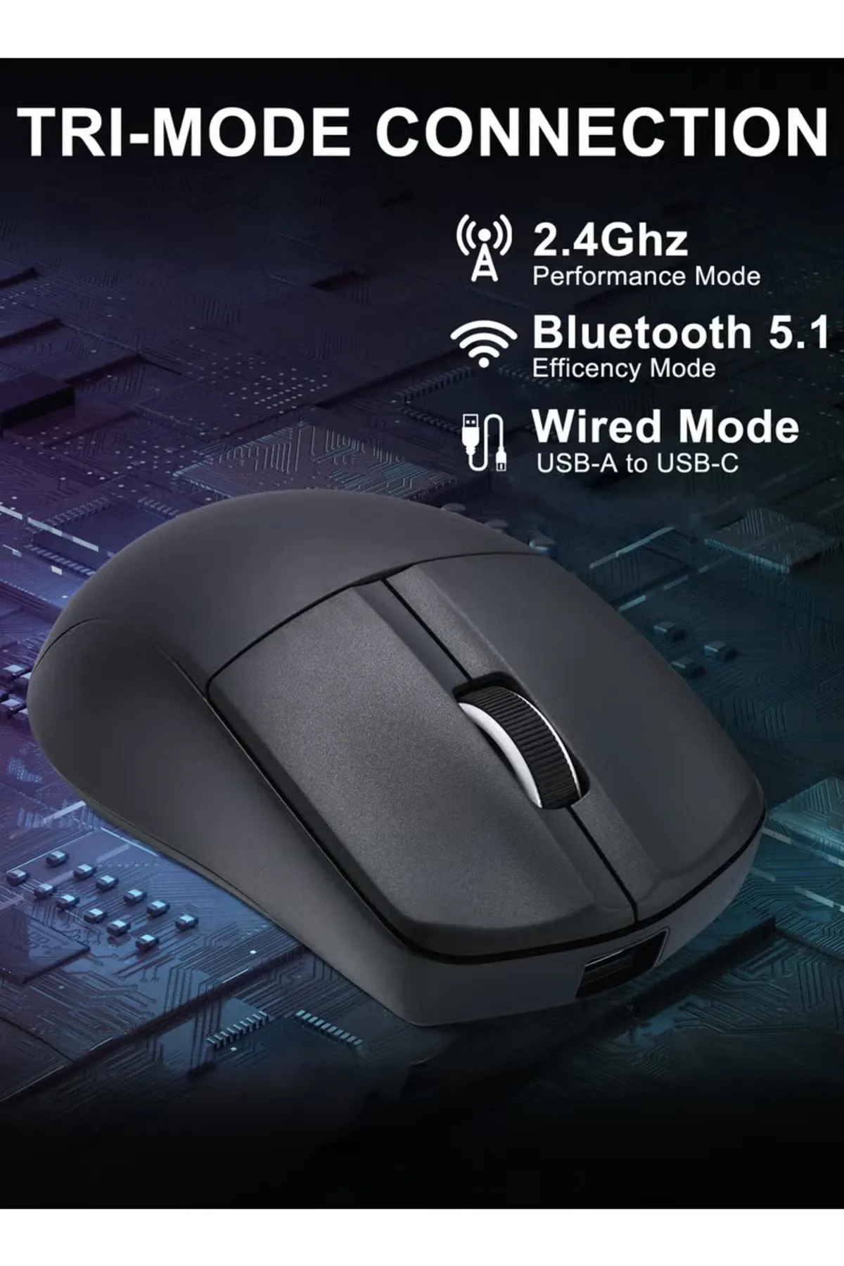 ULUGAMES E-YOOSO X-44 Pro Lıghtweıght 4000 Hertz 26000 Dpı Kablosuz Oyuncu Mouse (GRIP TAPE )