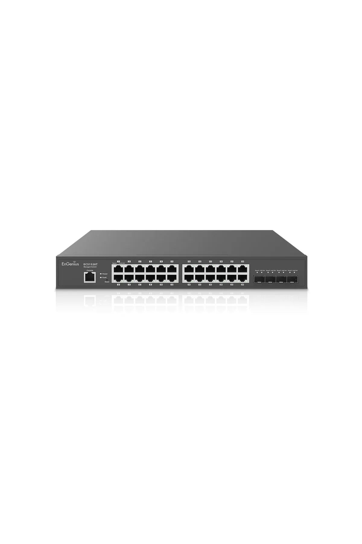 ENGENIUS Ecs1528p Poe+ Switch 24 X 10/100/1000 Port, 4 X Sfp+ 10gig Port, L2+ 24-port Poe+, 240w