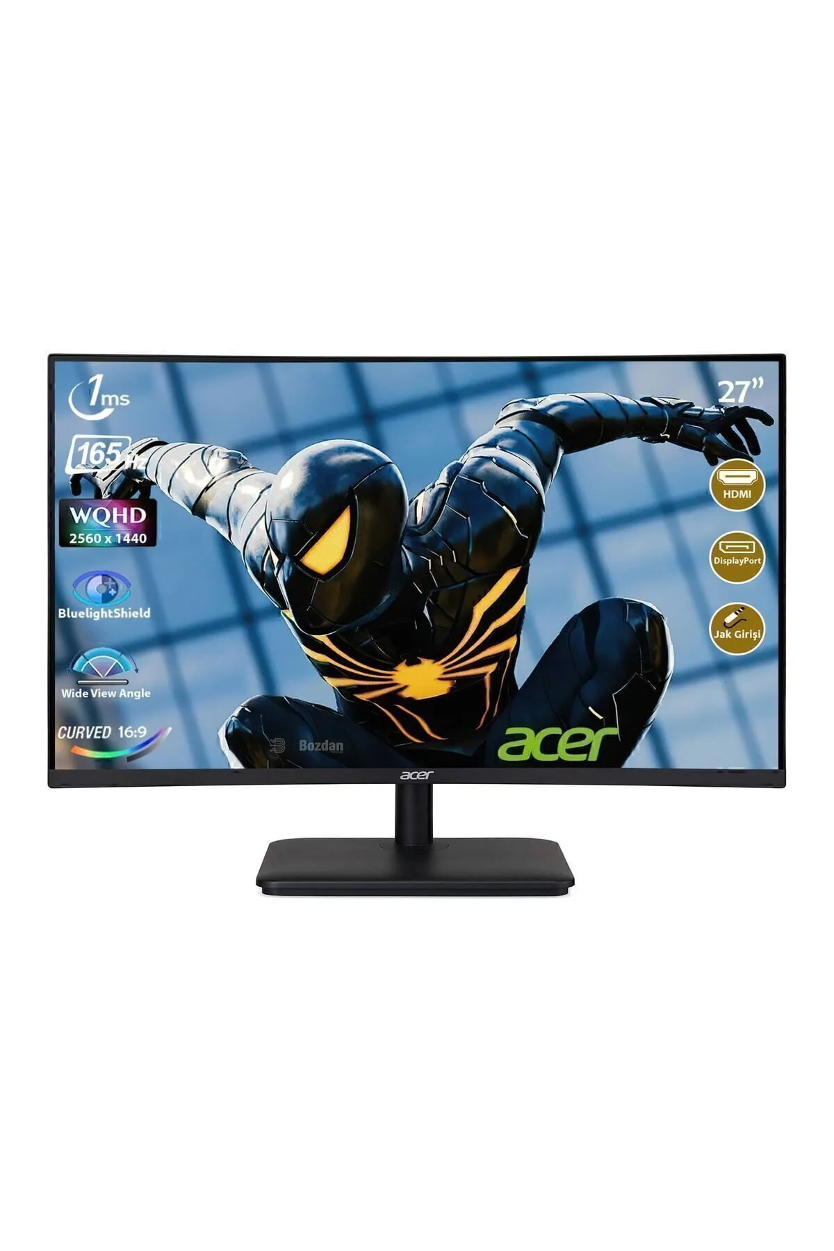 Acer ED270UP 27" 165Hz 1ms (HDMI+Display) Adaptive-Sync QHD Curved Monitör UM.HE0EE.P10