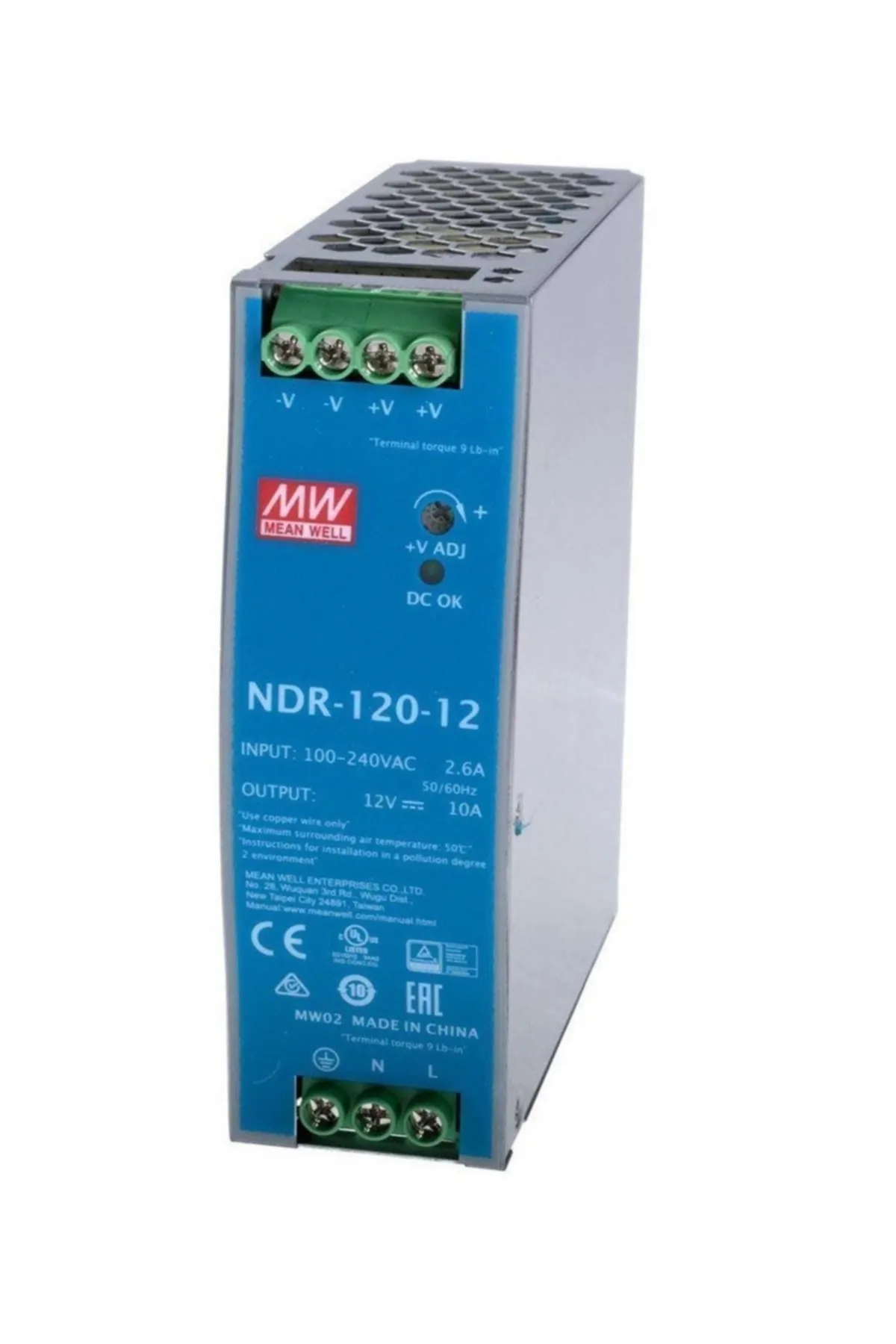 Meanwell Edr-120-12 12vdc 10.0amp Dın Rai Güç Kaynağı