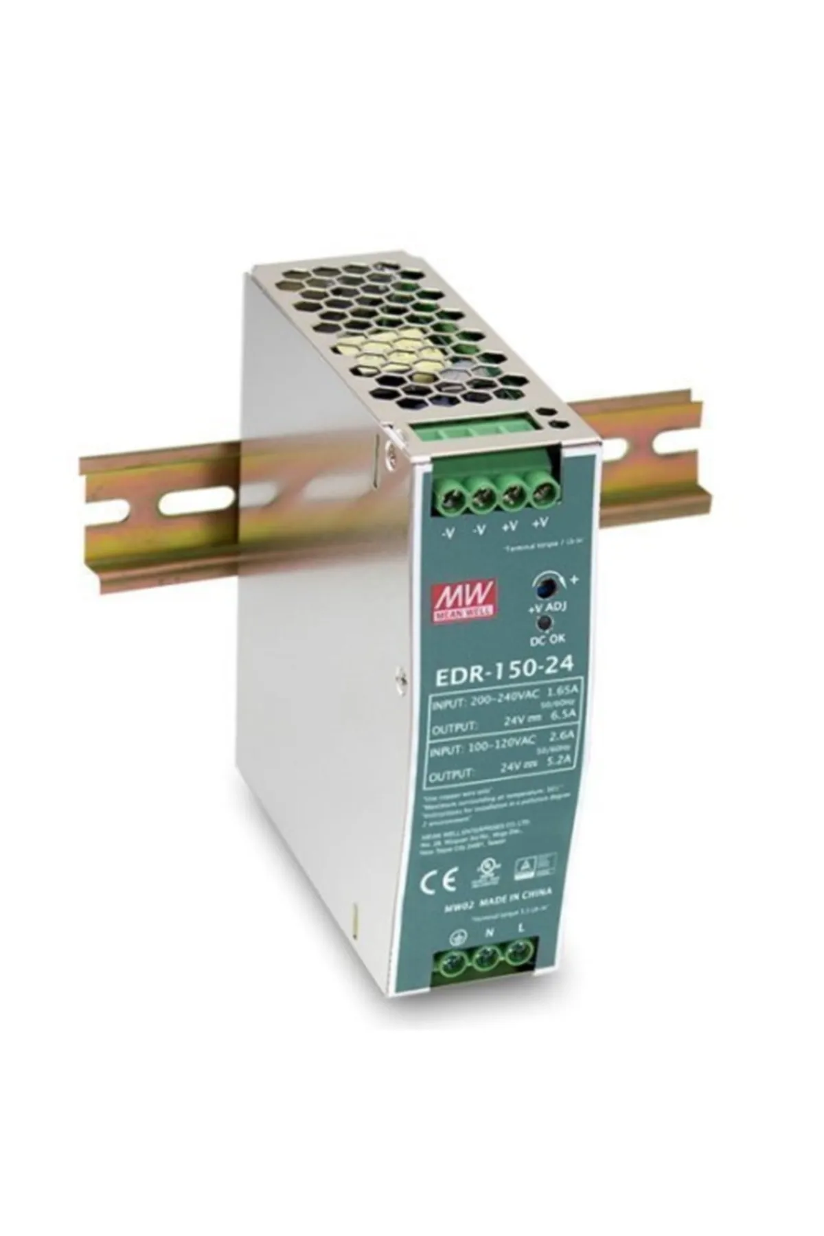 Meanwell Edr-150-24 24vdc 6.5amp Dın Rail Güç Kaynağı