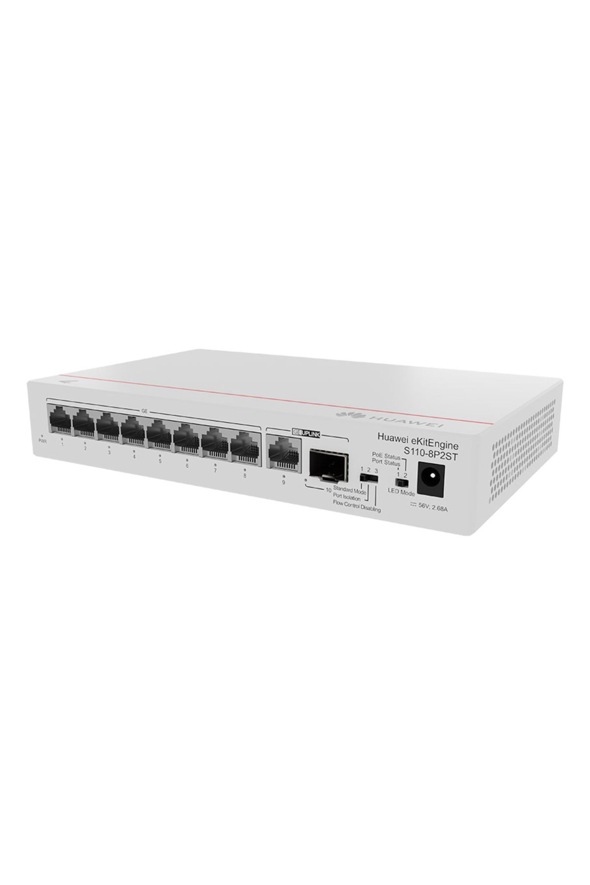 Huawei eKitEngine S110-8P2ST 8GE PoE Port (124W), 1GE Uplink, 1xSFP Switch