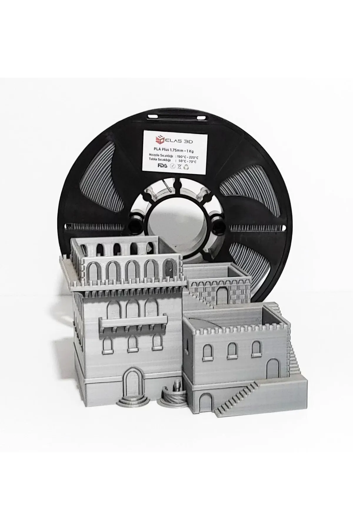 ELAS3D Elas 1.75mm Gümüş Pla Plus Filament 1kg