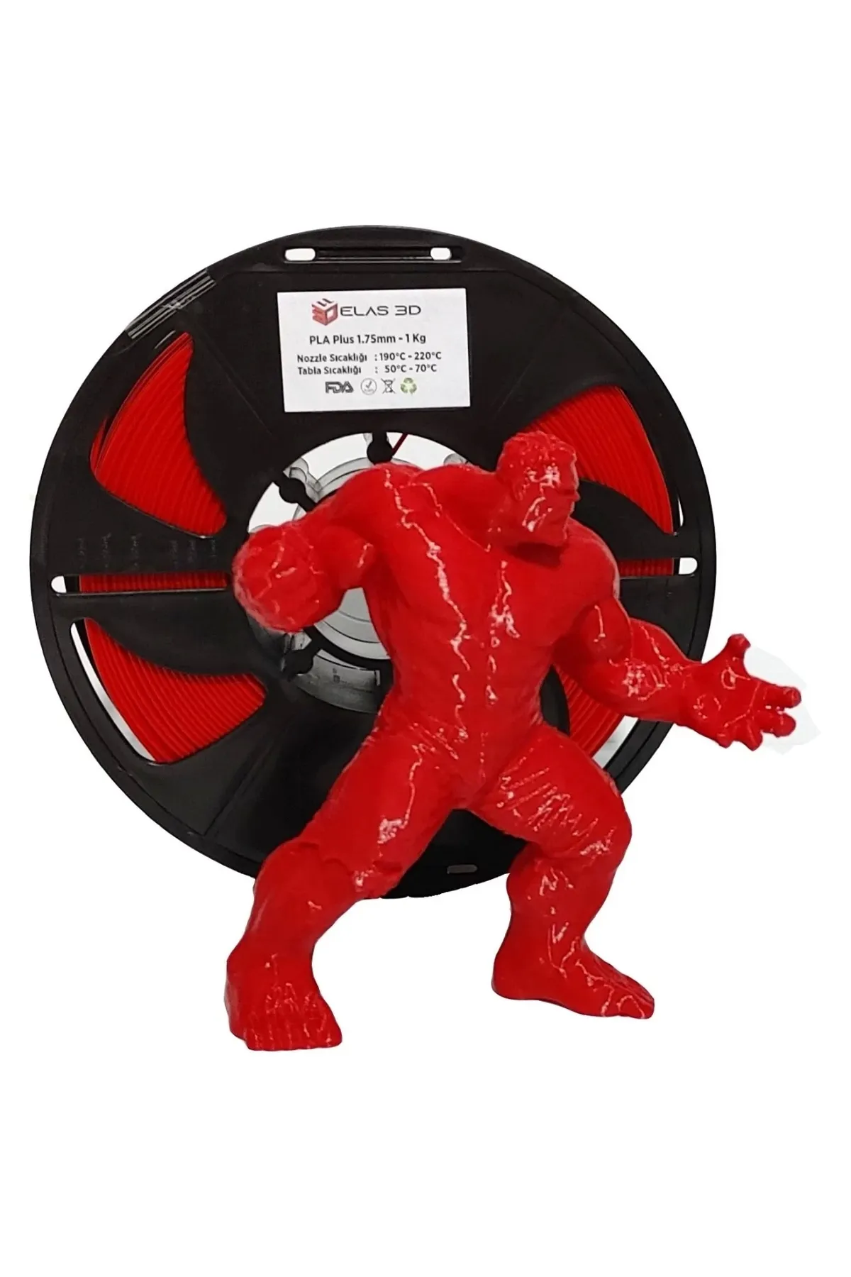 ELAS3D Elas 1.75mm Kırmızı Pla Plus Filament 1kg