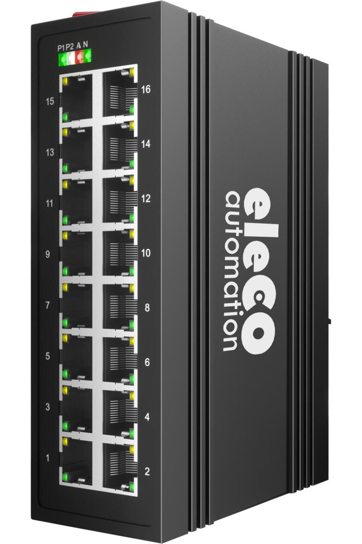 eleCO Automation eleCO - ELOS-F5-16TX ENDÜSTRİYEL YÖNETİMSİZ ETHERNET SWITCH 16 PORT