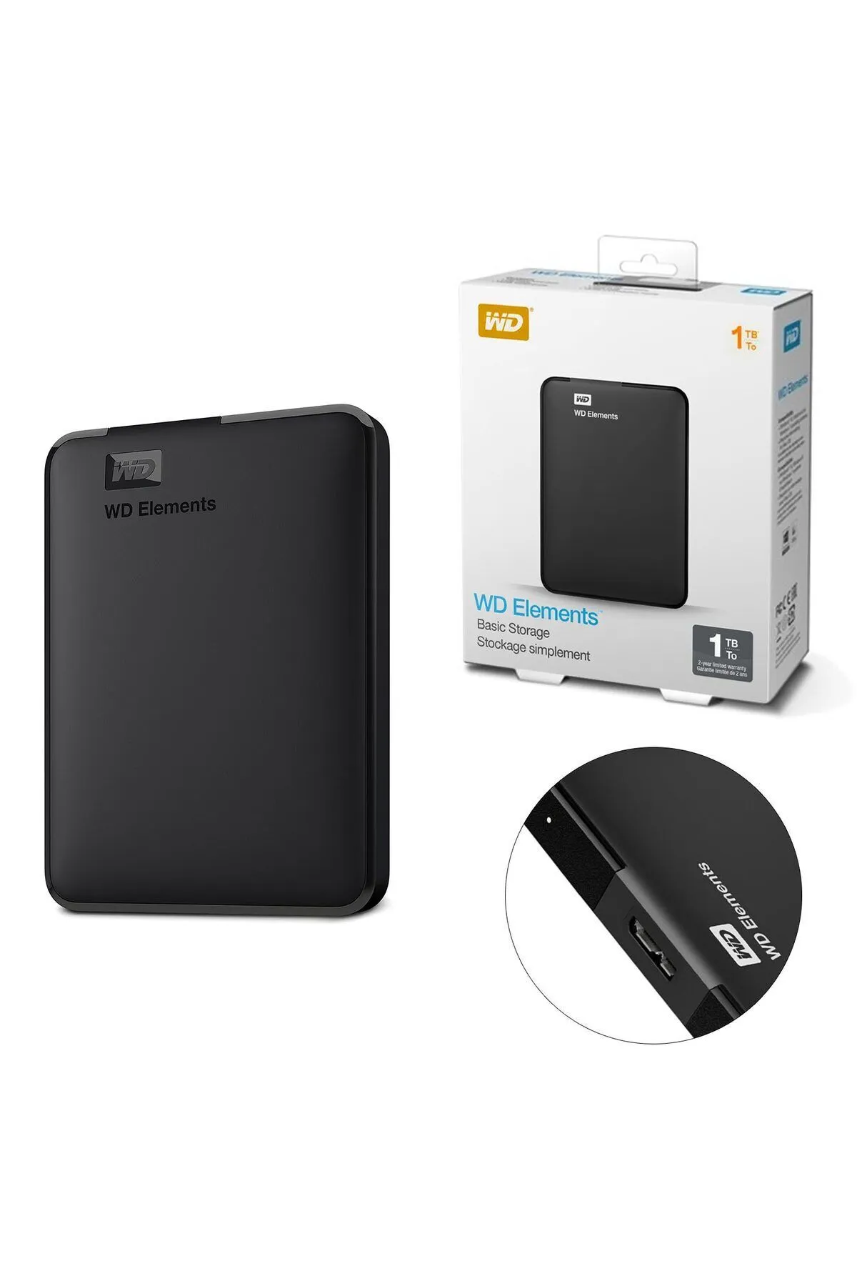 WESTERN DIGITAL Elements 1 TB 2.5 USB 3.0 Taşınabilir Hard Disk