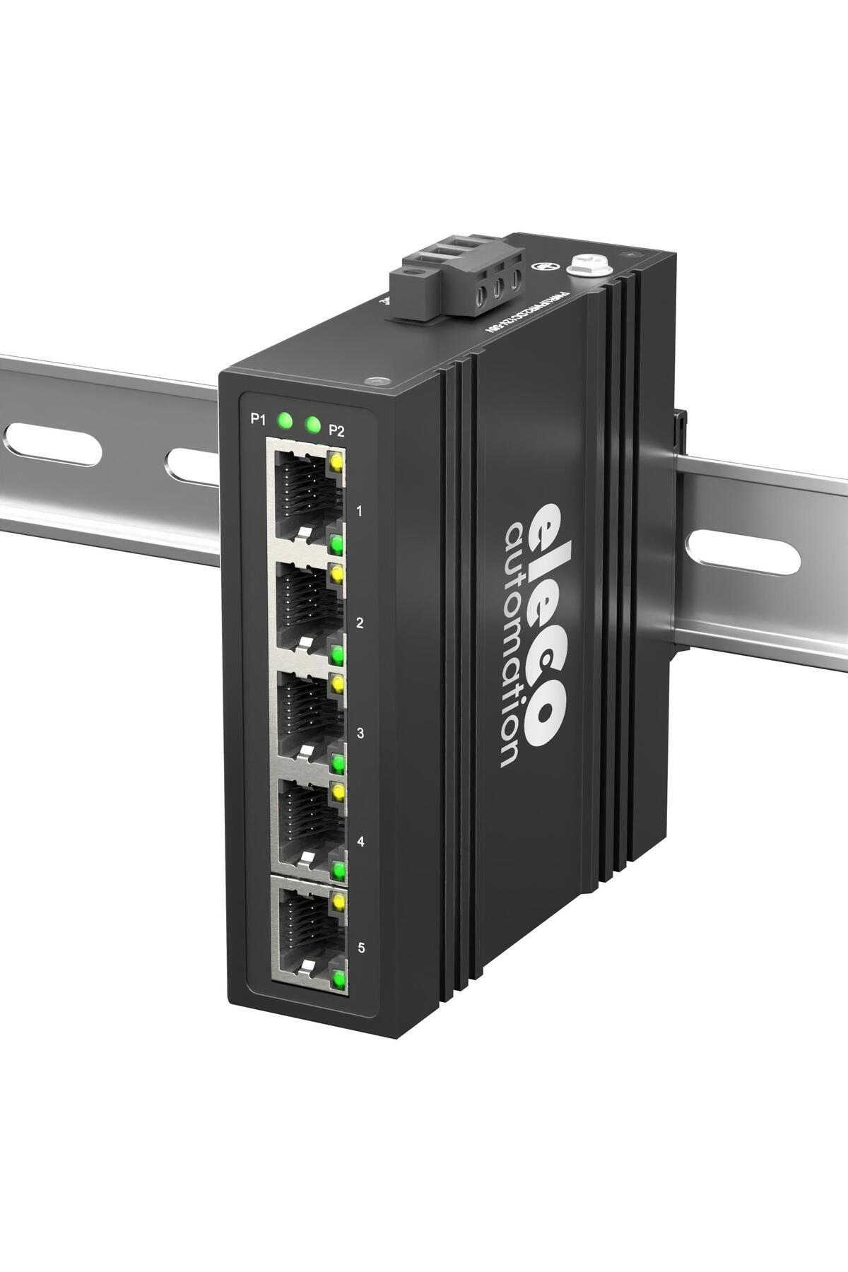 eleCO Automation ELOS-F5-5TX ENDÜSTRİYEL ETHERNET SWITCH 5 PORT