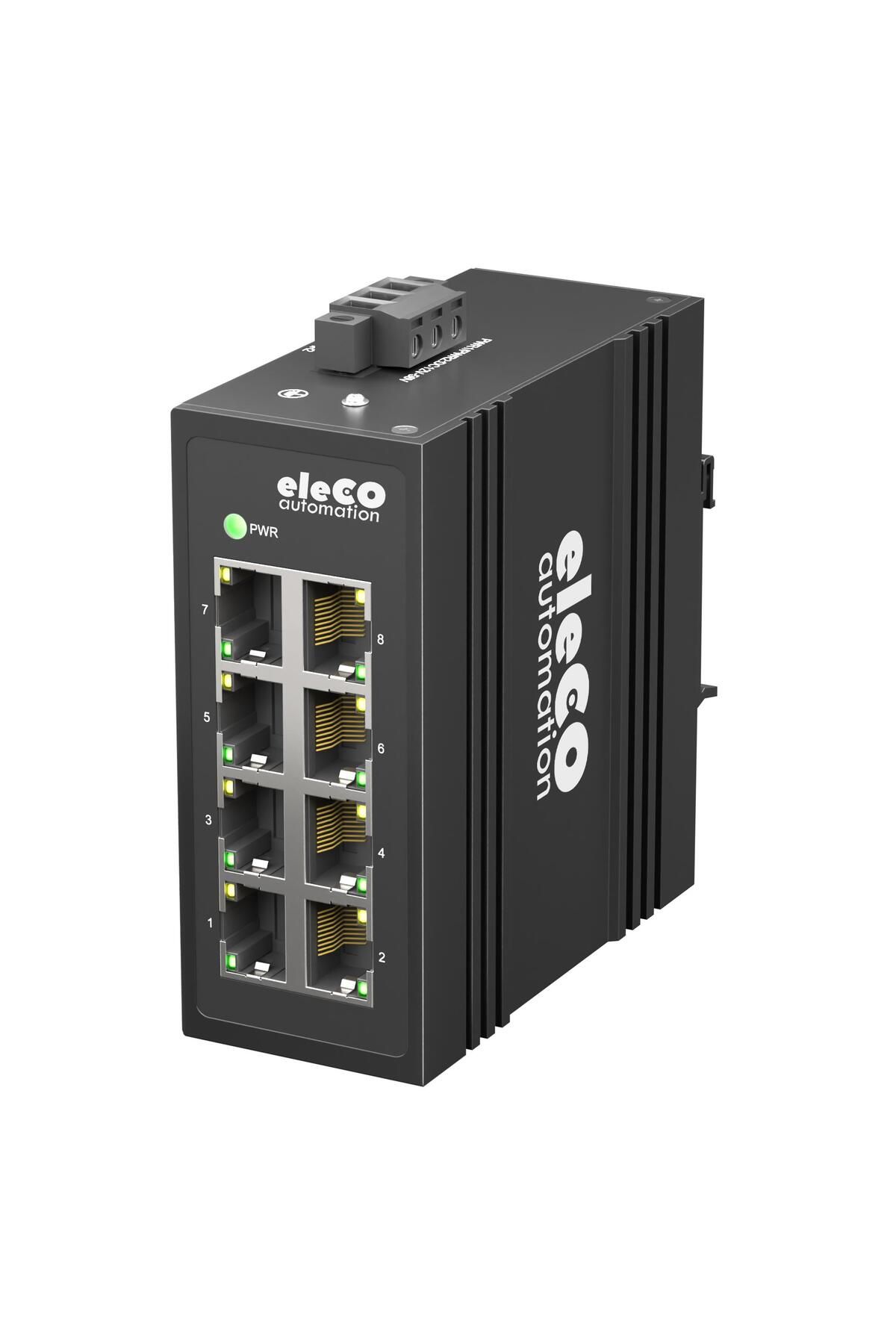 eleCO Automation ELOS-F5-8TX ENDÜSTRİYEL ETHERNET SWITCH 8 PORT