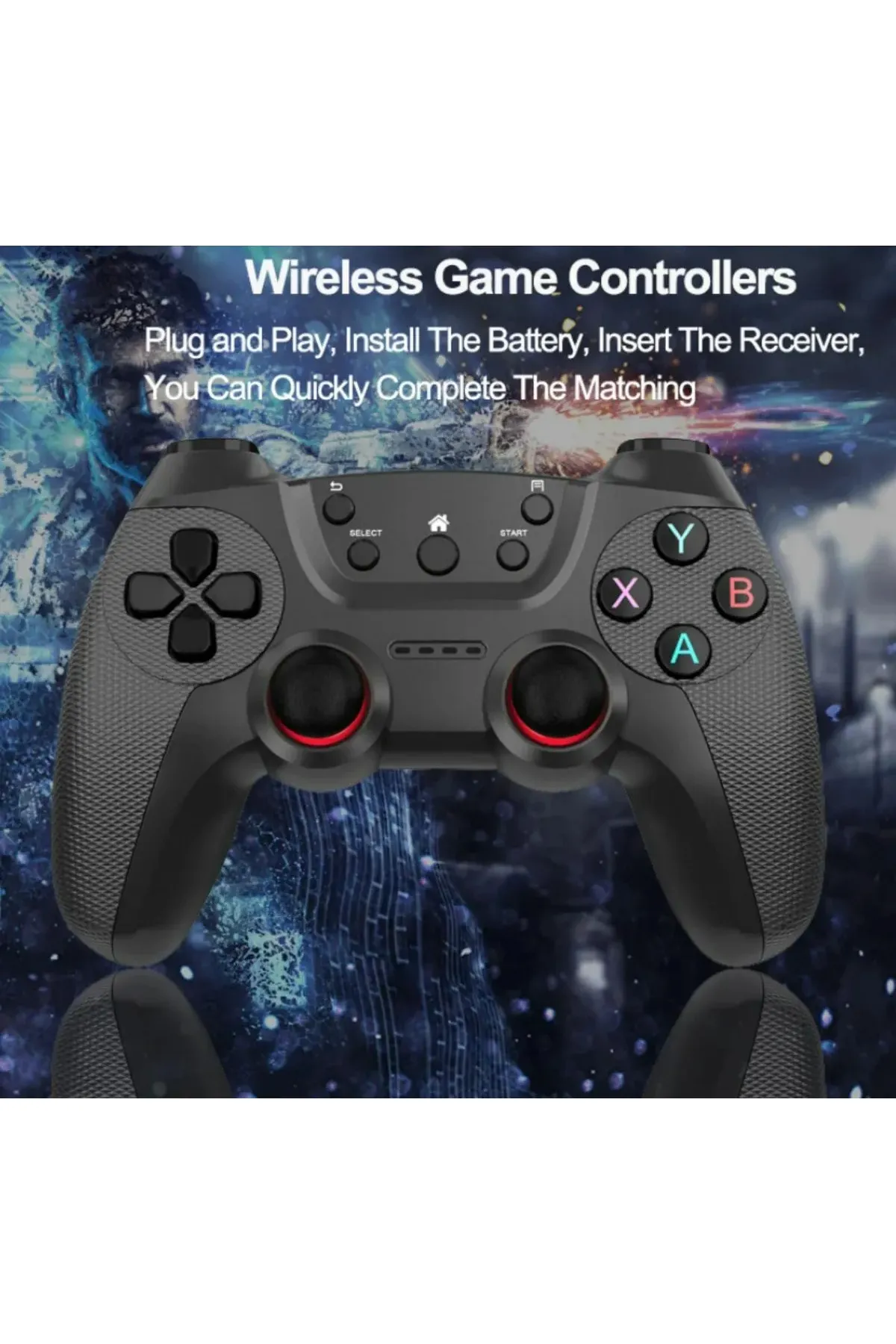 Emes Robotik EMES ROBOTİK 2.4G Wireless Gamepad - Kablosuz Oyun Kolu (PC/PS3/TV Box/Android TV/Telefon/Tablet)