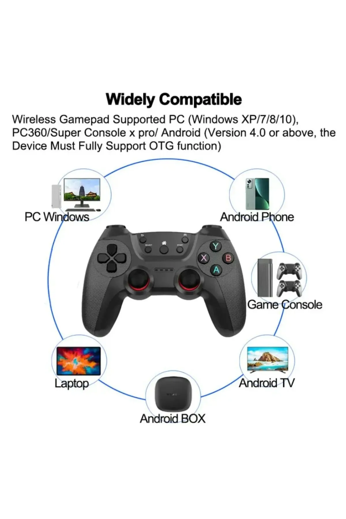 Emes Robotik EMES ROBOTİK 2.4G Wireless Gamepad - Kablosuz Oyun Kolu (PC/PS3/TV Box/Android TV/Telefon/Tablet)