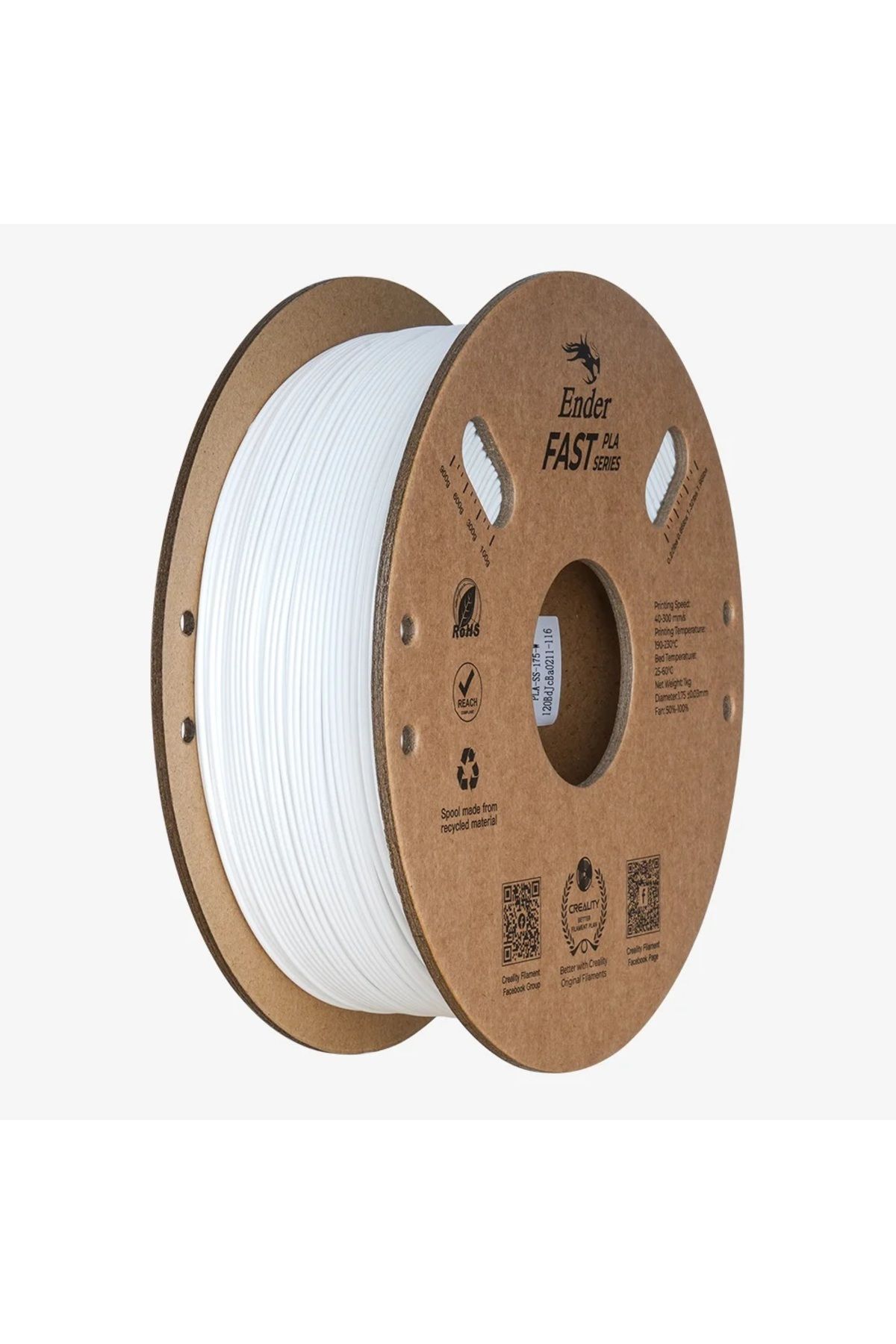 Creality Ender Fast Pla Filament Beyaz 1.75mm 1kg