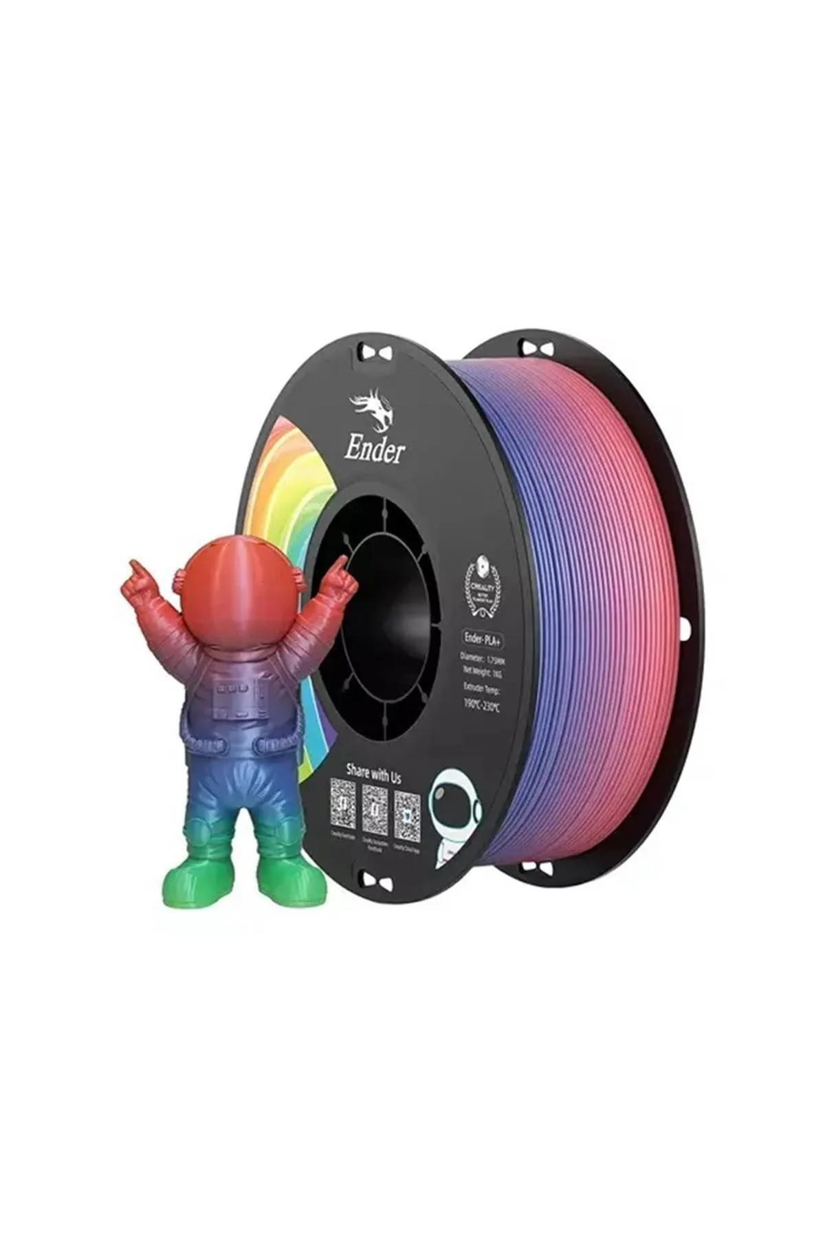 Creality Ender Pla+ Rainbow Filament 1.75mm 1000Gr