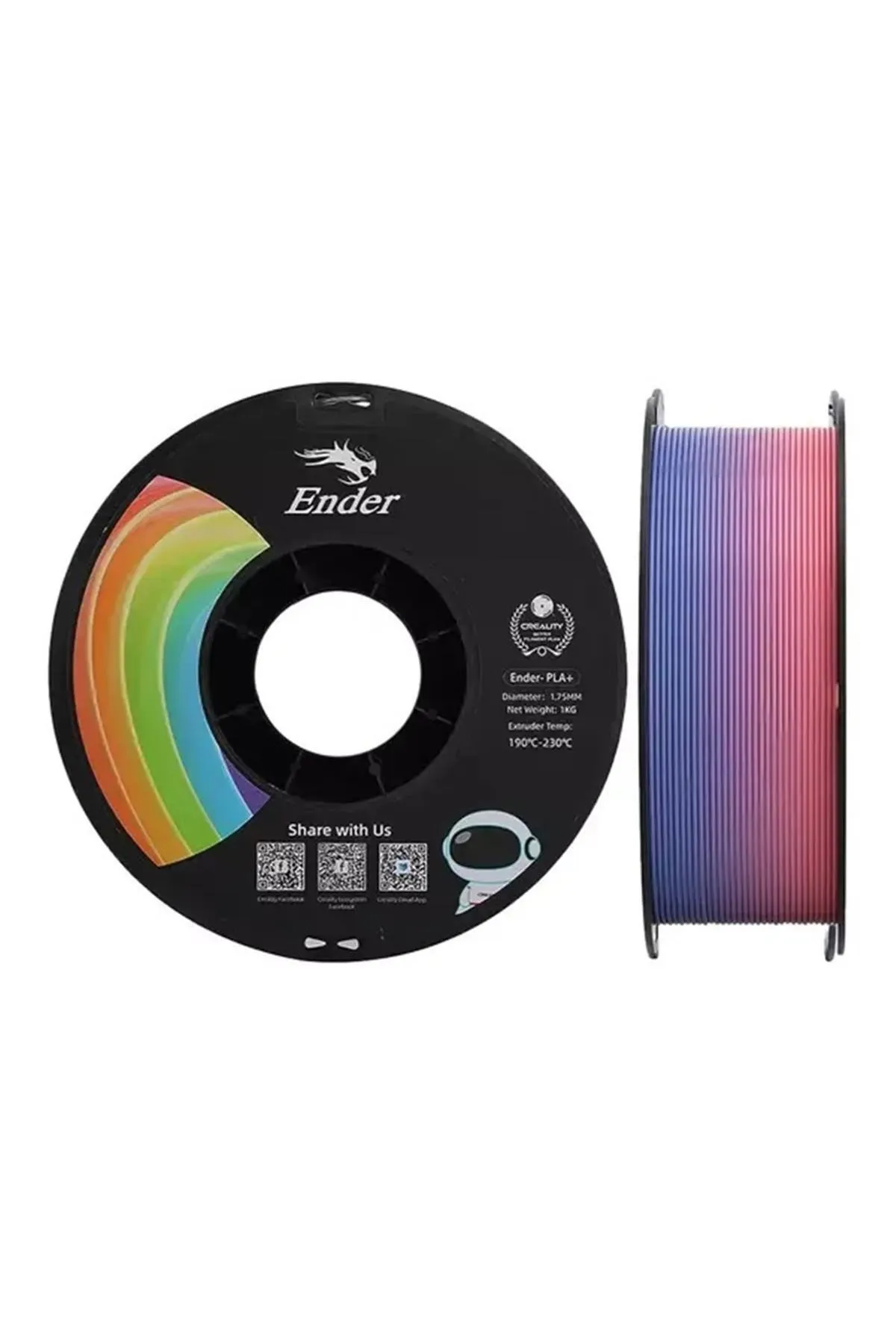 Creality Ender Pla+ Rainbow Filament 1.75mm 1000Gr